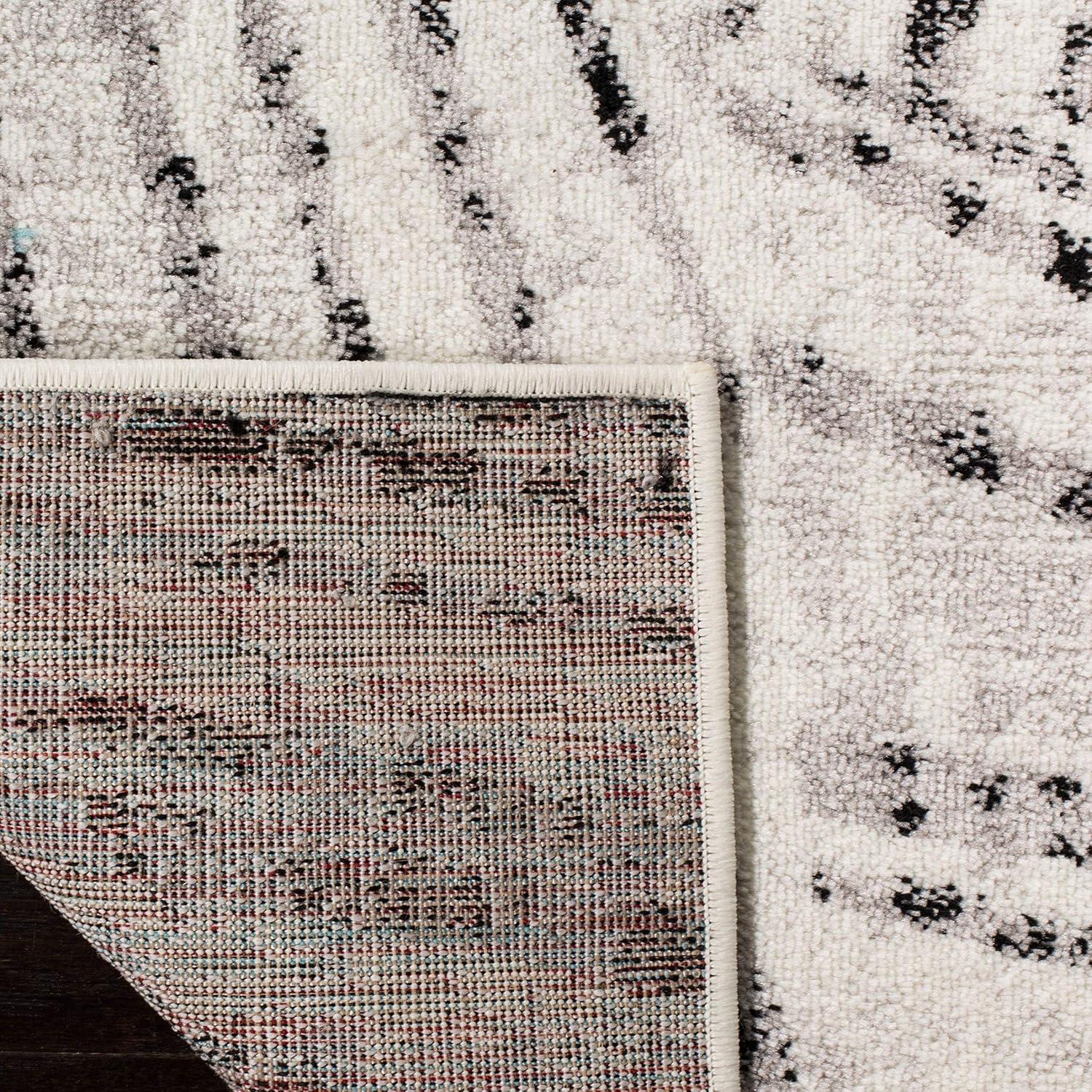 SAFAVIEH Skyler Carlene Geometric Area Rug, Grey/Ivory, 9' x 12'