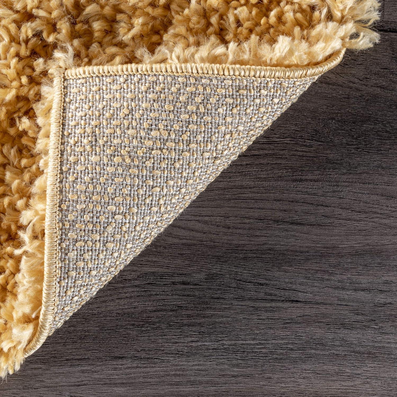 Nuloom Kara Solid 5x8 Shag Indoor Area Rug for Living Room Bedroom Dining Room Nursery, Yellow