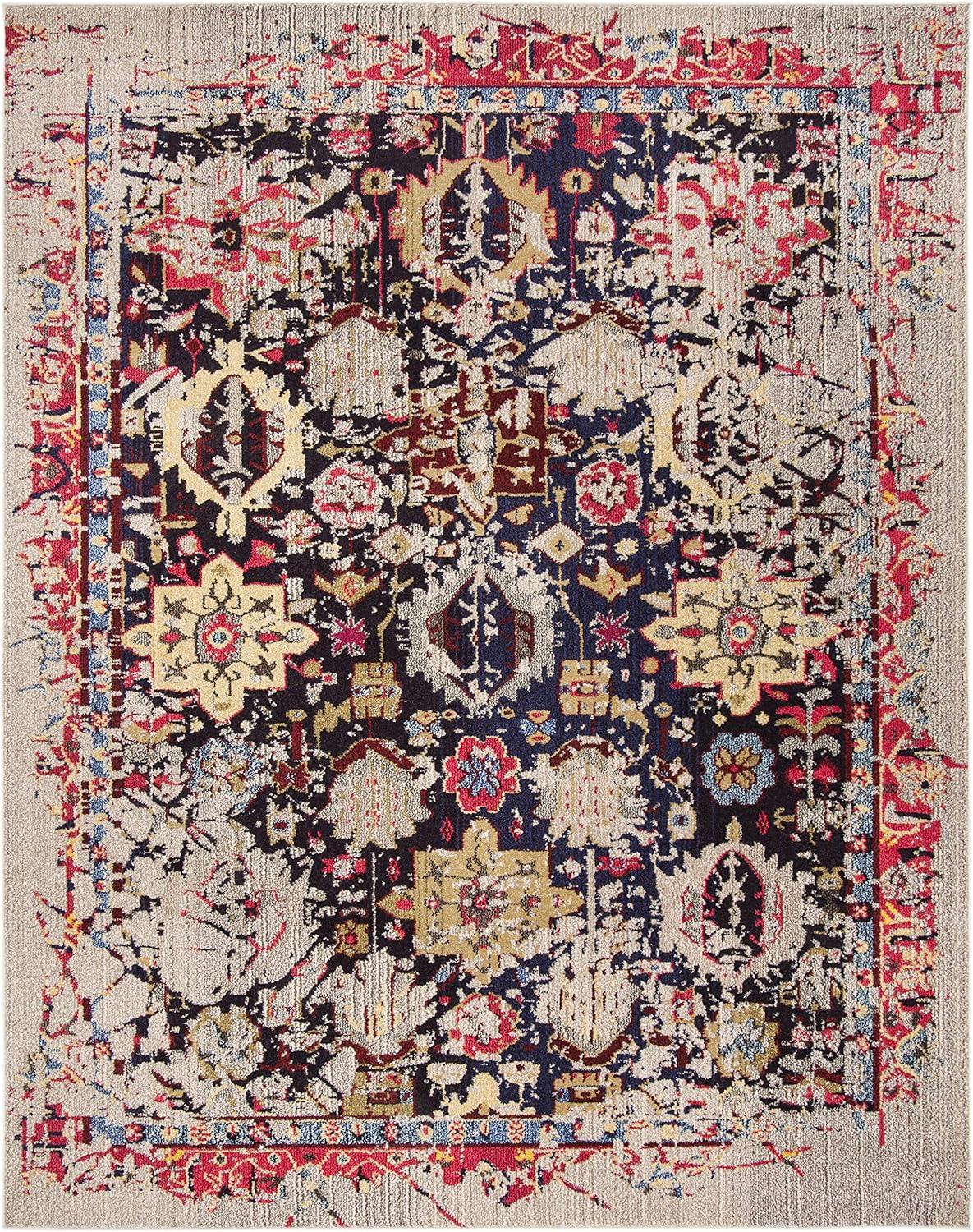 SAFAVIEH Monaco Shannon Abstract Area Rug, Grey/Multi, 12' x 18'