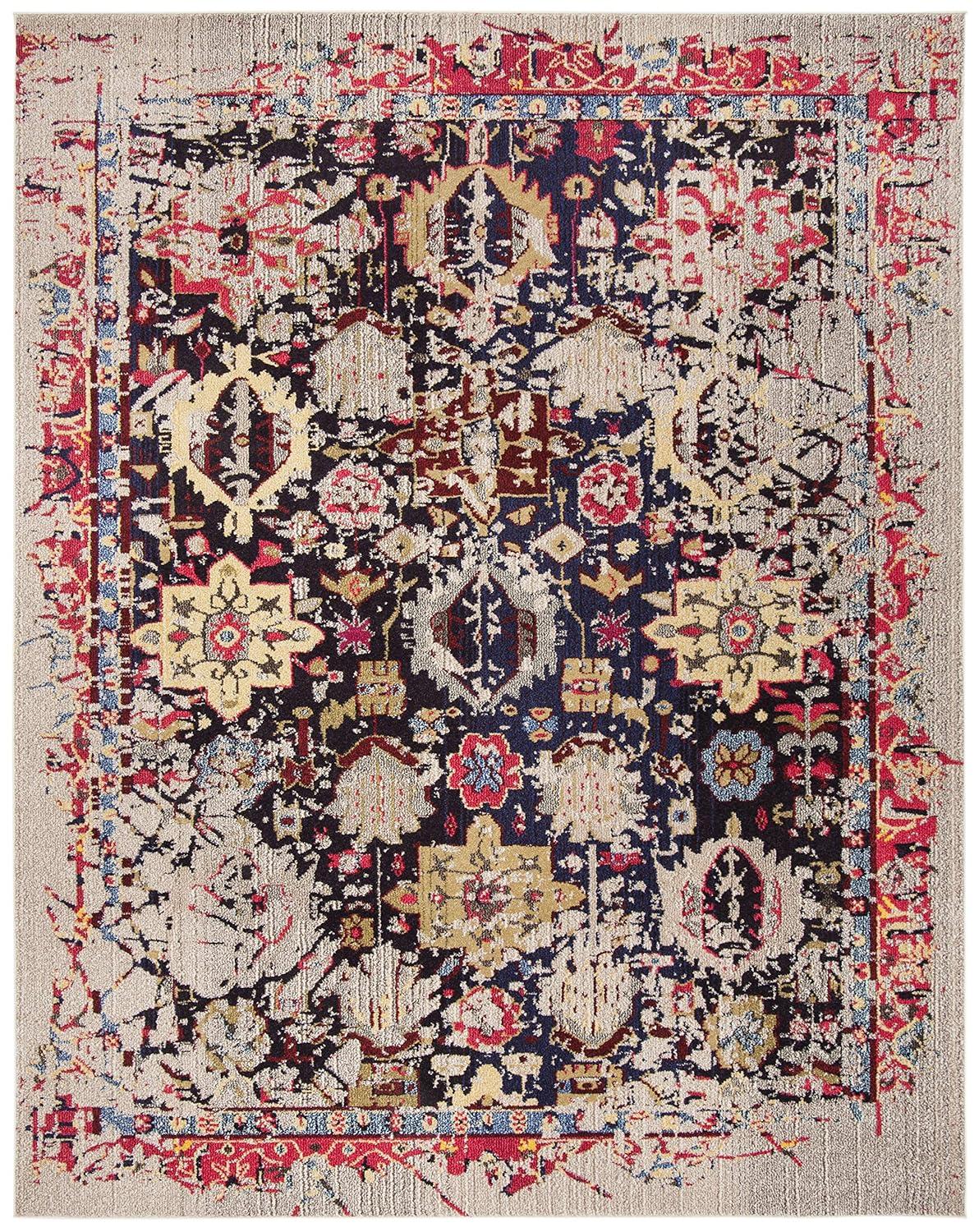 SAFAVIEH Monaco Shannon Abstract Area Rug, Grey/Multi, 12' x 18'