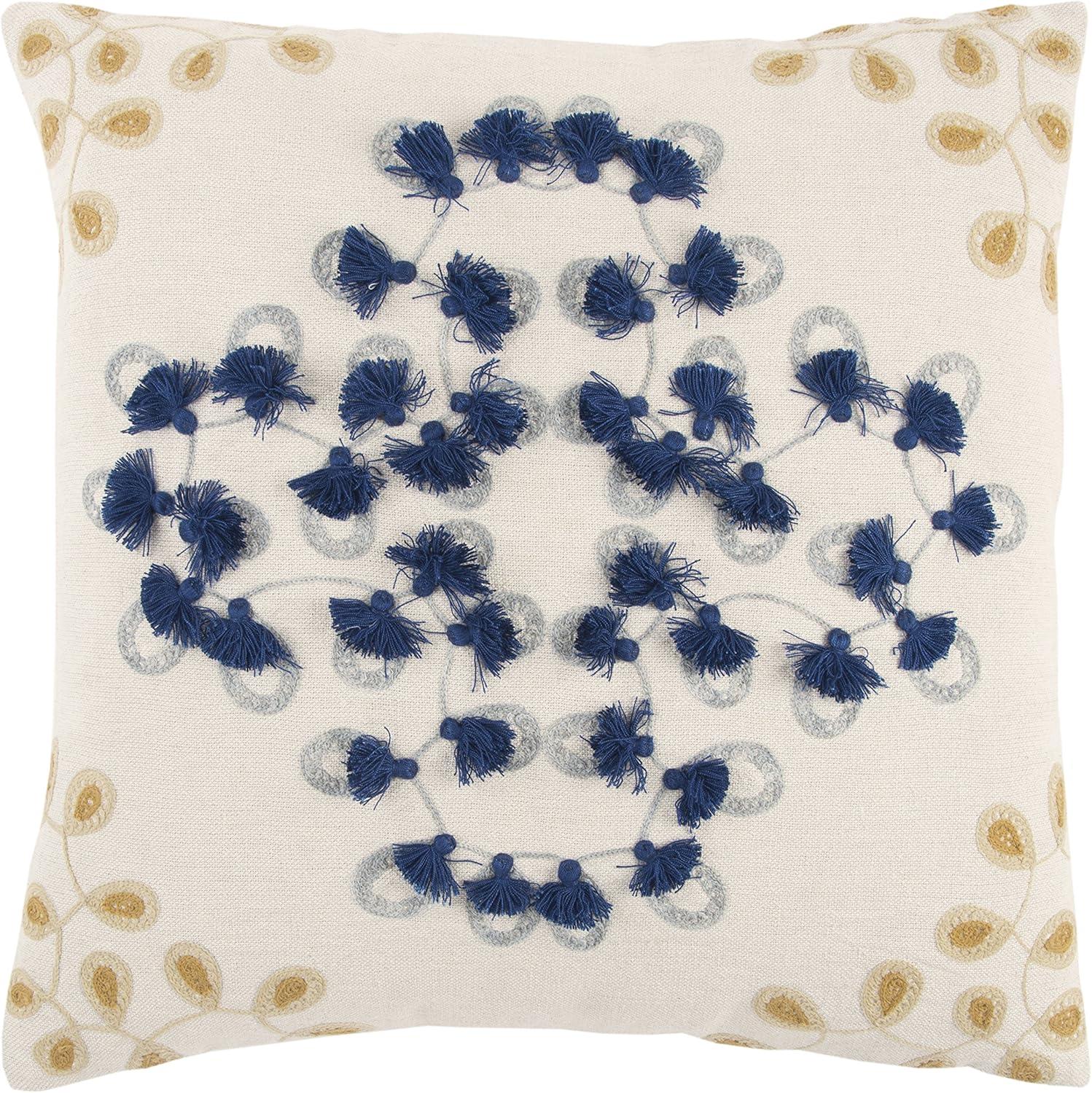 Rizzy Home Embroidered Cotton Throw Pillow