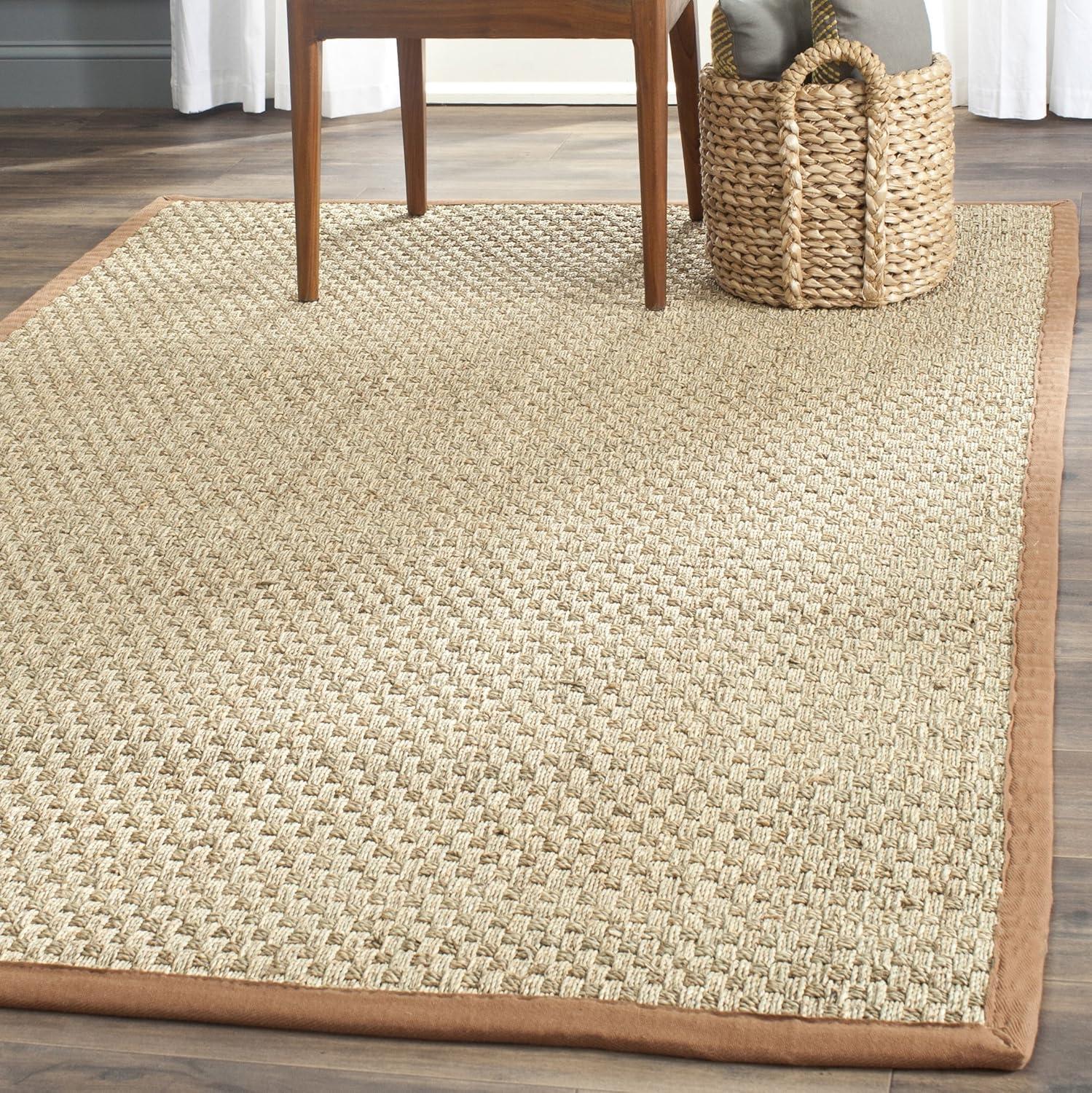 Natural Fiber NF114 Power Loomed Indoor Area Rug - Natural/Brown - 8'x8' - Safavieh