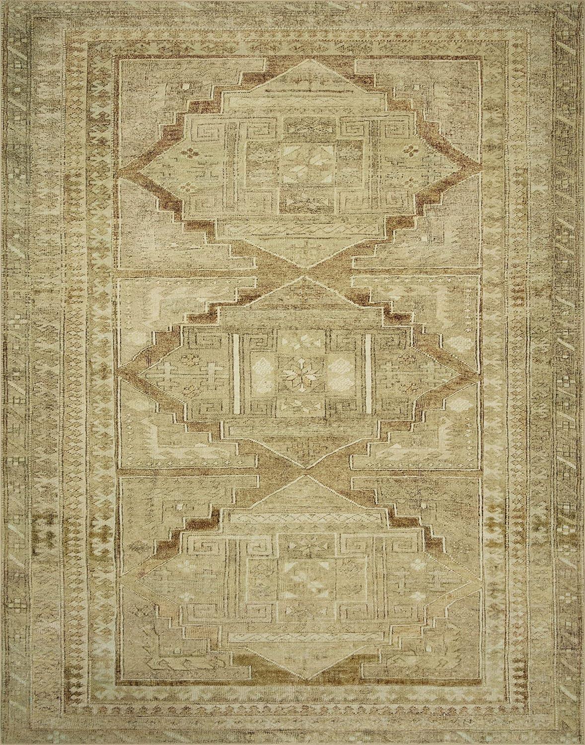 Sinclair II Rug by Magnolia Home by Joanna Gaines x Loloi - Khaki and Tobacco / 2' x 5'