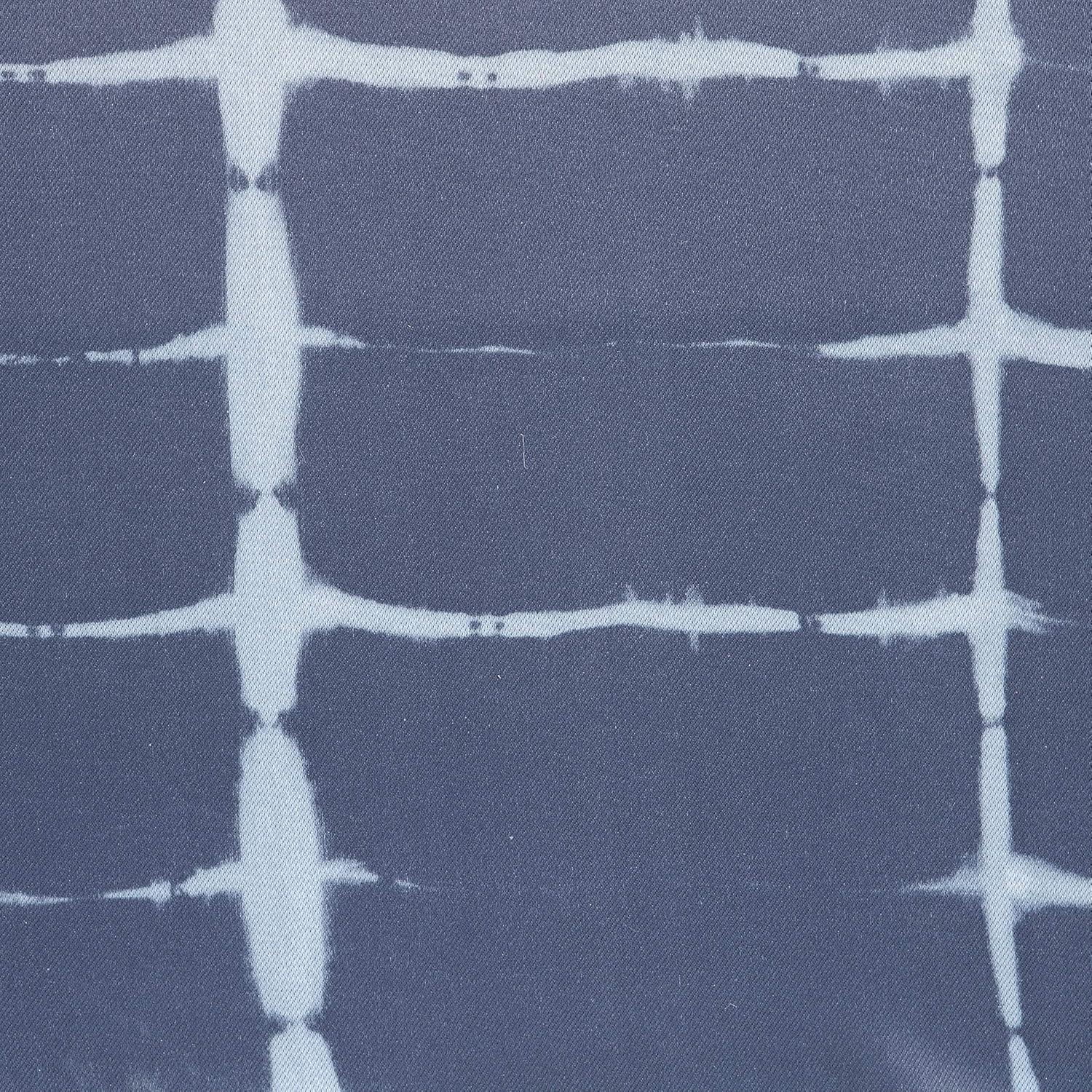 40"x63" Sun Zero Blackout Saki Shibori Print Grommet Curtain Panel Navy Blue: Modern Thermal Insulated, Noise Reduction