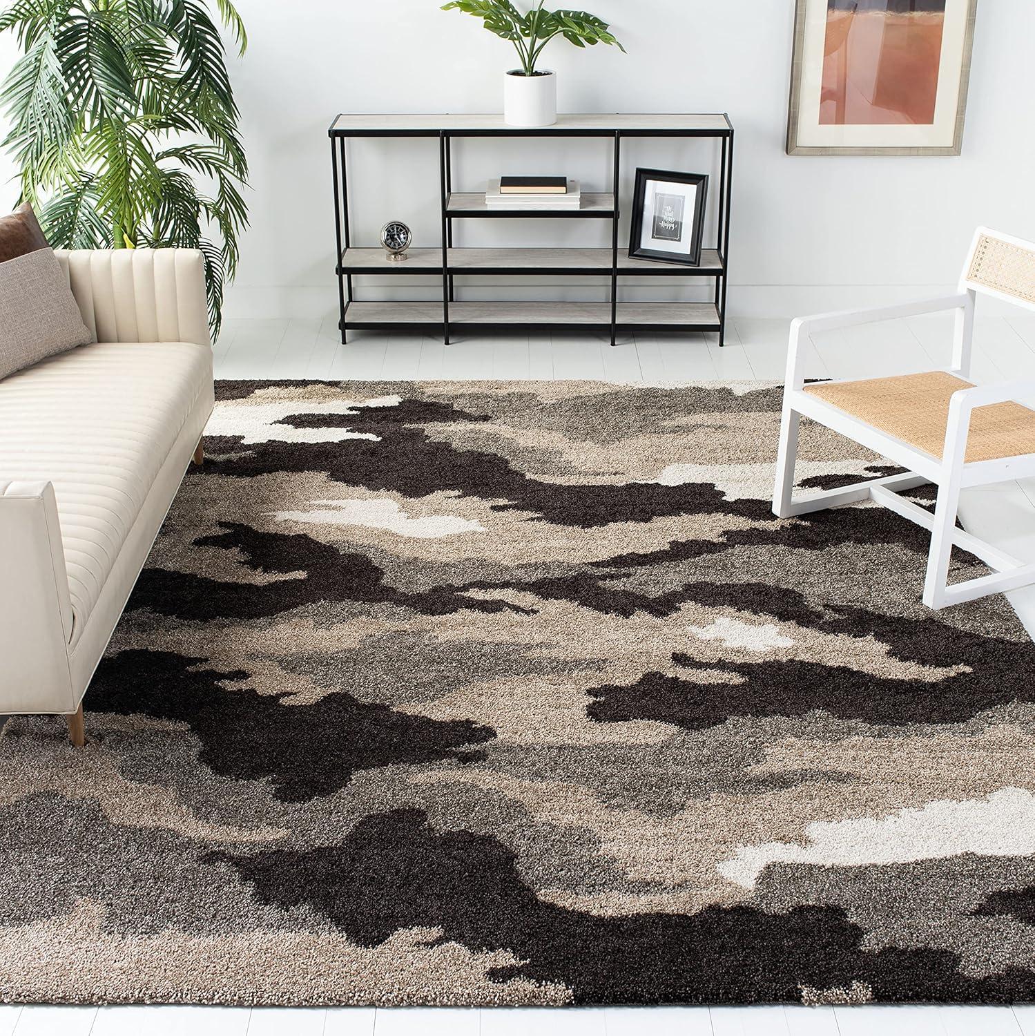 Florida Shag SG453 Power Loomed Area Rug - Beige/Multi - 8'6"x12' - Safavieh.