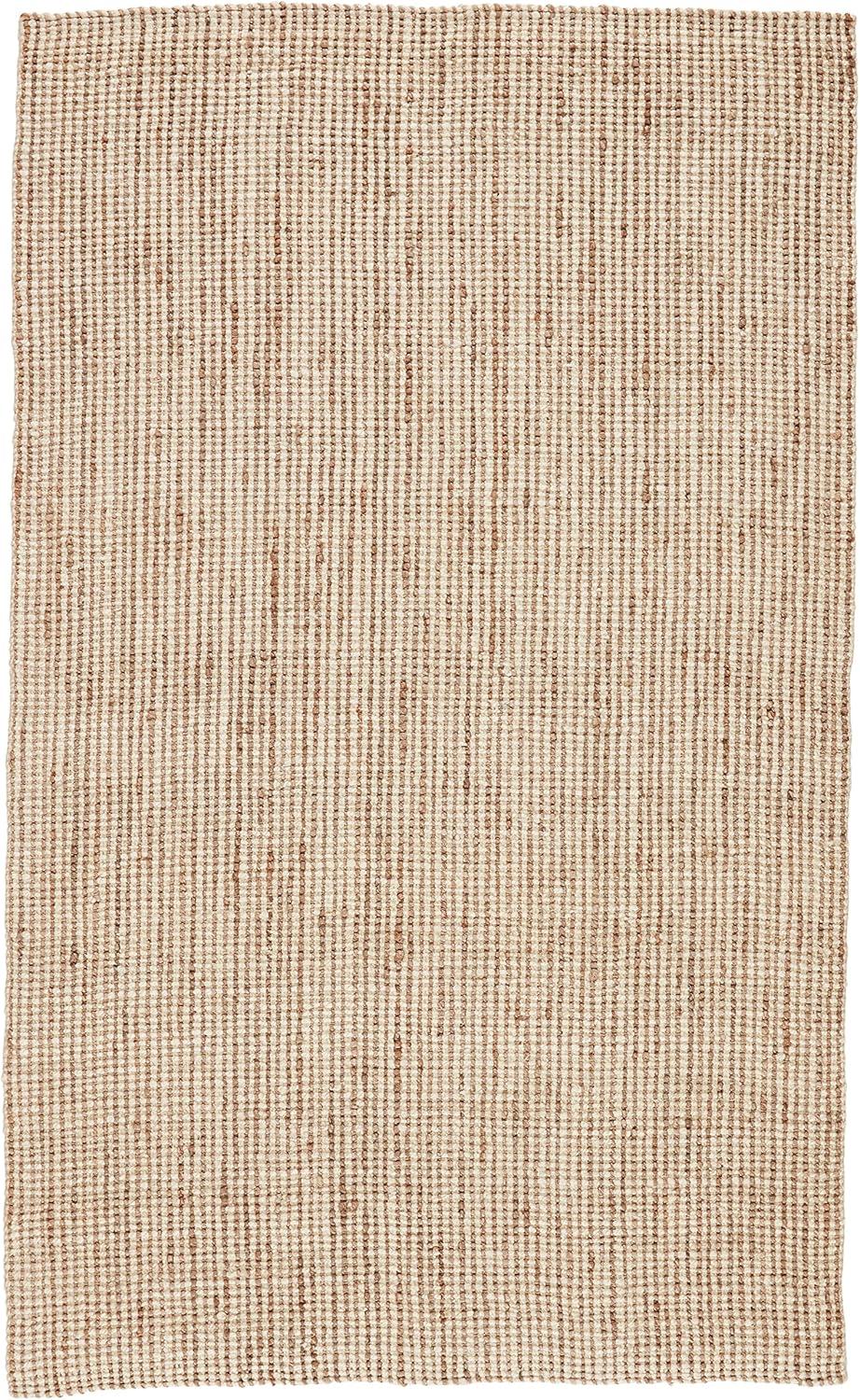 Lucia Mayen 9' x 12' Tan and White Wool Area Rug