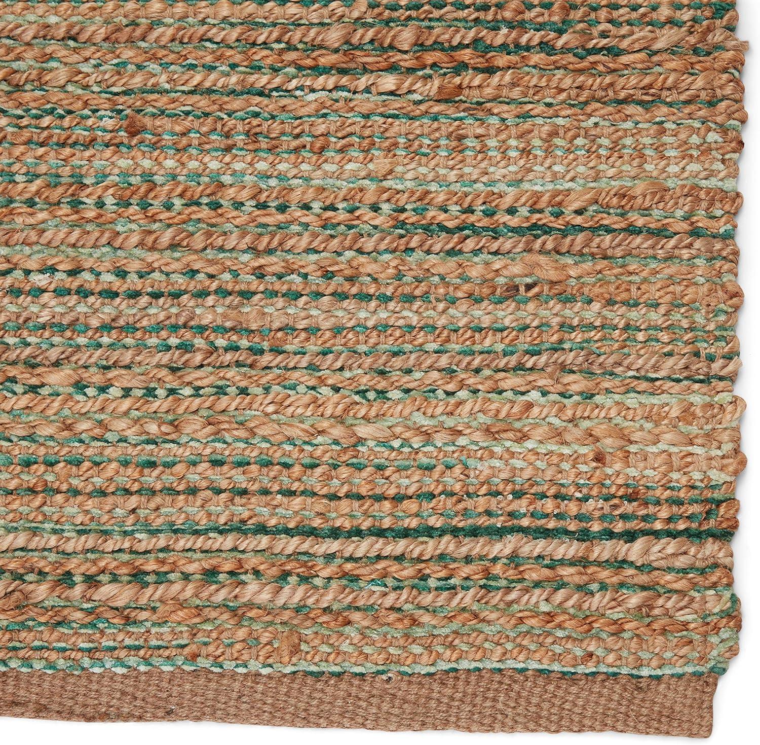 Almond Buff Coastal Hand-Knotted Jute Area Rug, 3'6"x5'6"