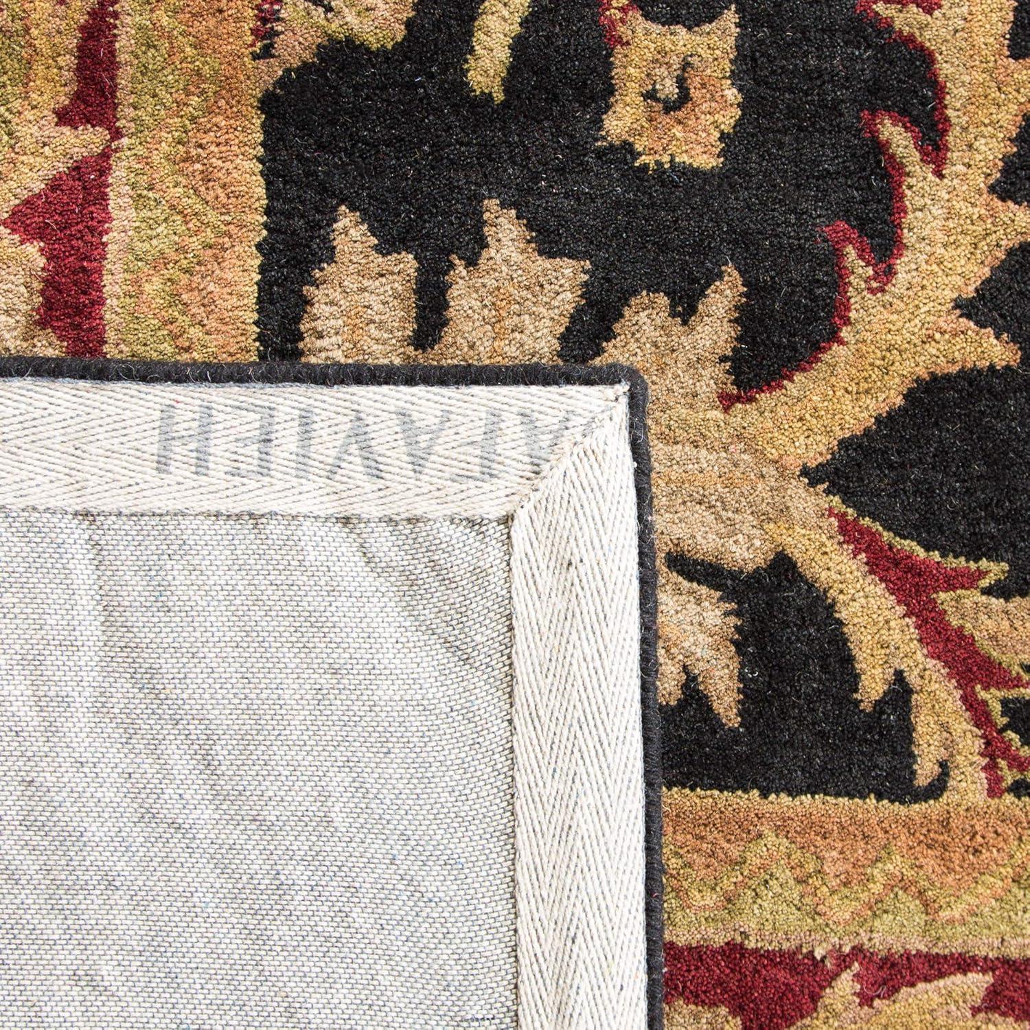 Classic CL244 Hand Tufted Runner Rug - Black/Burgundy - 2'3"x8' - Safavieh.