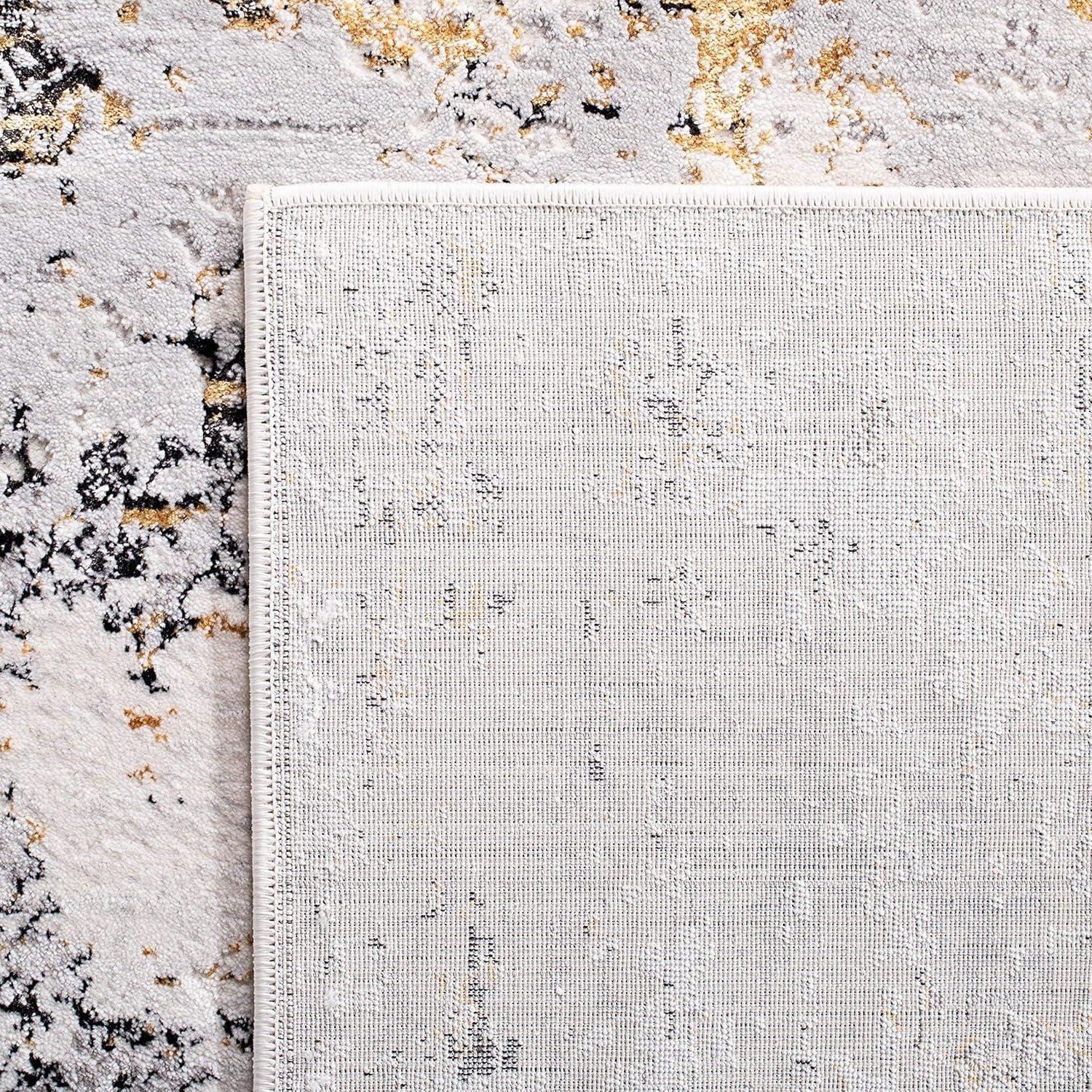Amalfi AMF572 Power Loomed Area Rug - Creme/Gold - 4'x6' - Safavieh.