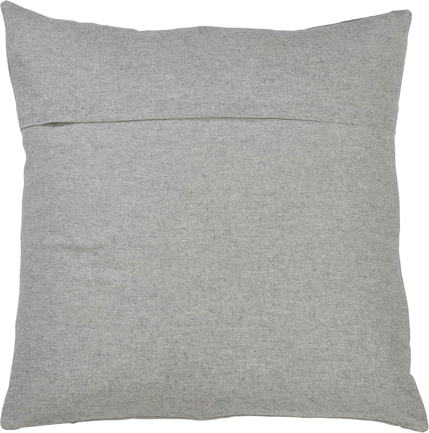 18"x18" Down Filled Pin-Tucked Square Throw Pillow Gray - Saro Lifestyle: Mid-Century Modern, Cotton, Indoor