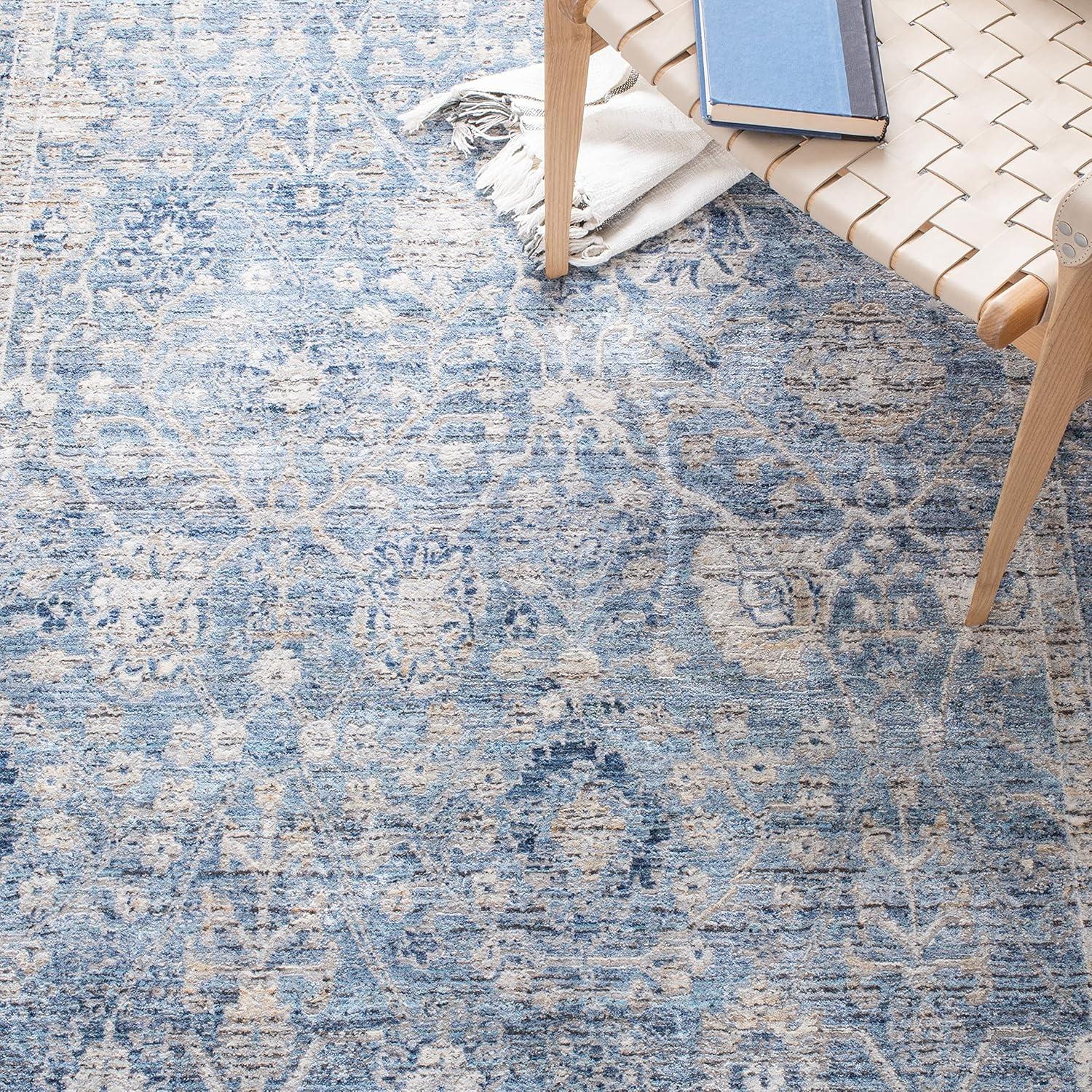 Dream DRM402 Power Loomed Accent Rug - Grey/Turquoise - 2'6"x4' - Safavieh.