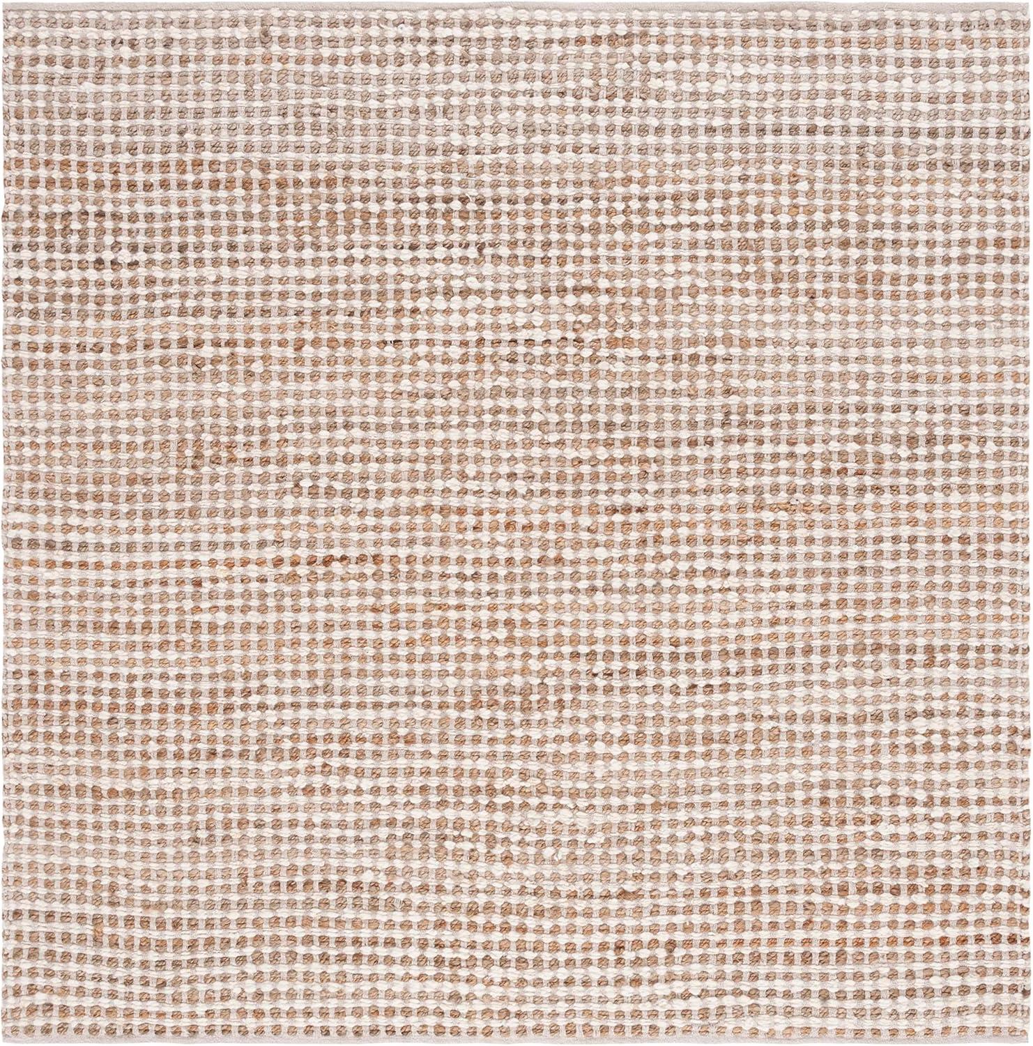 Natura NAT349 Flat Weave Indoor Area Rug - Beige/Ivory - 6'x6' - Safavieh