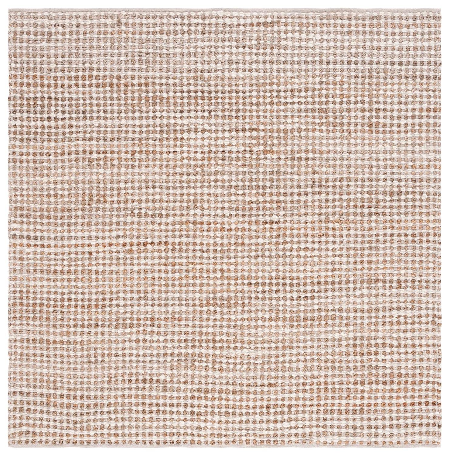 Natura NAT349 Flat Weave Indoor Area Rug - Beige/Ivory - 6'x6' - Safavieh