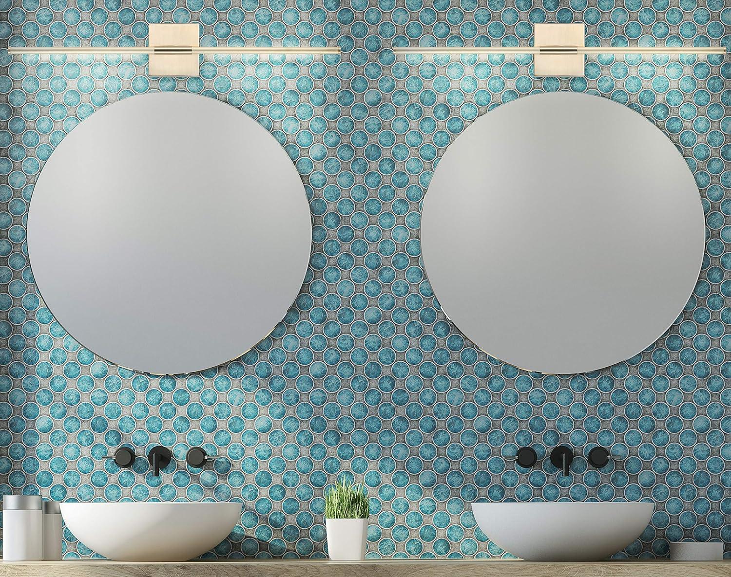 JONATHAN Y Makena 28" Modern Minimalist Dimmable Integrated LED Metal Wall Sconce, Brass Gold