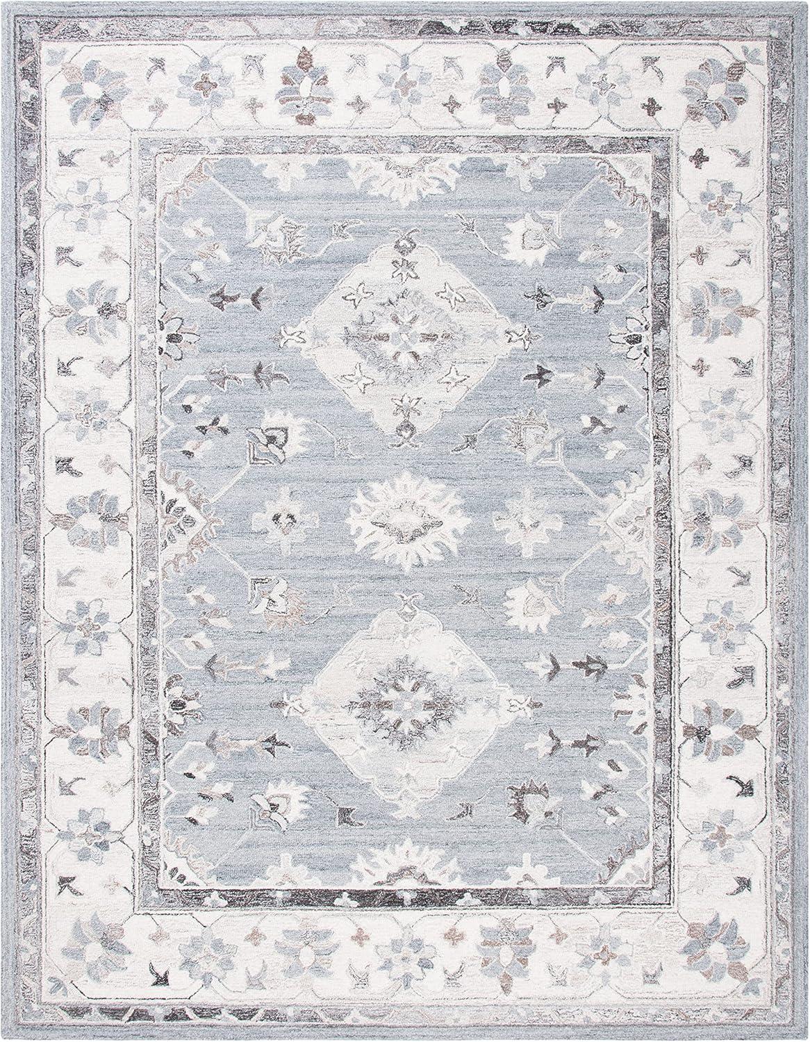 Suzani SZN331 Hand Tufted Area Rug - Grey/Ivory - 8'x10' - Safavieh.
