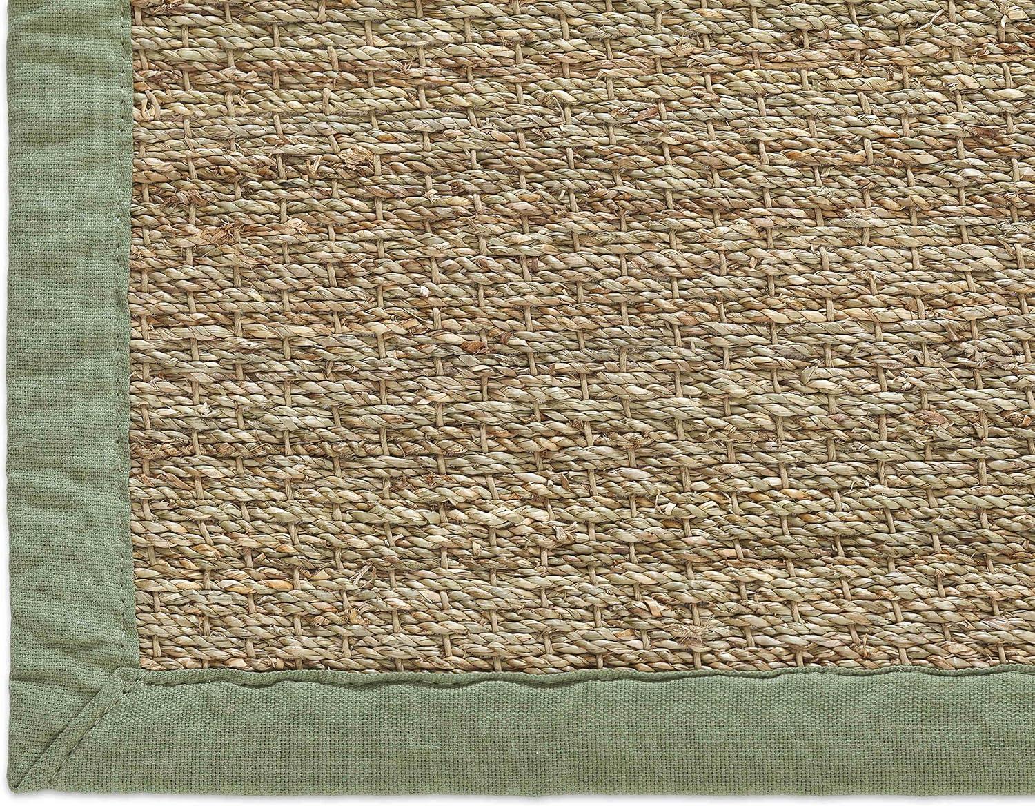 Chesapeake Seagrass Area Rug with Sage border (5'x7')