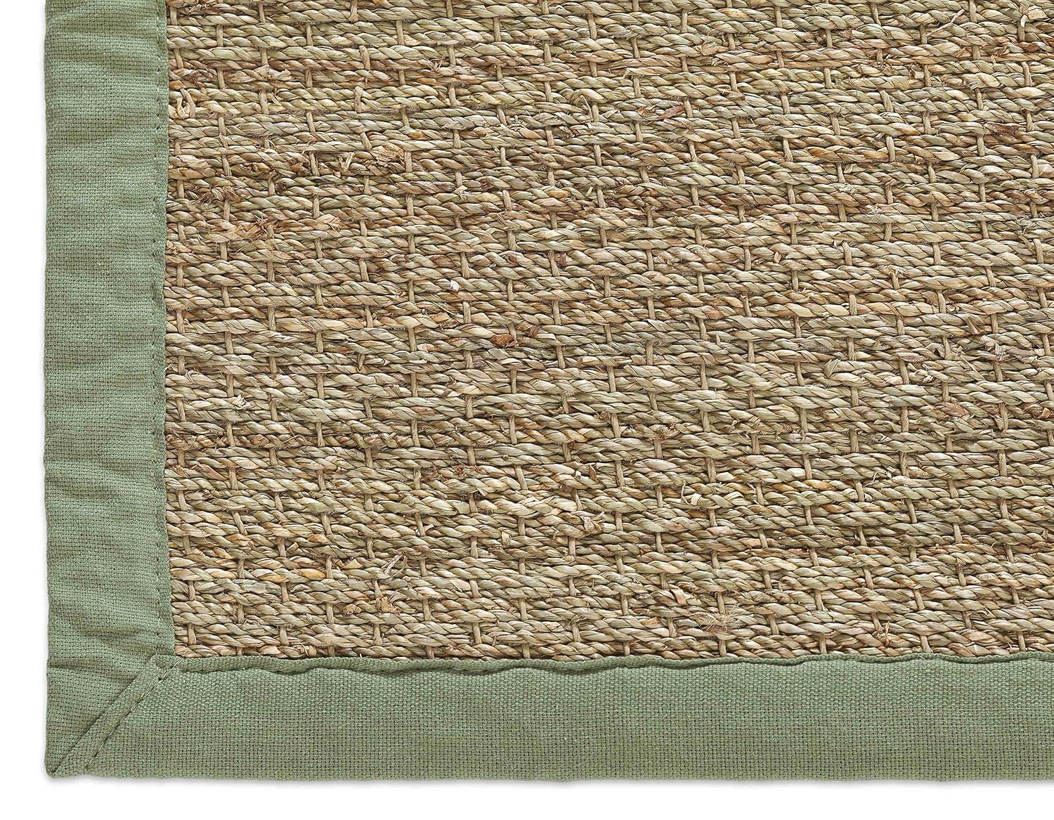 Chesapeake Seagrass Area Rug with Sage border (5'x7')
