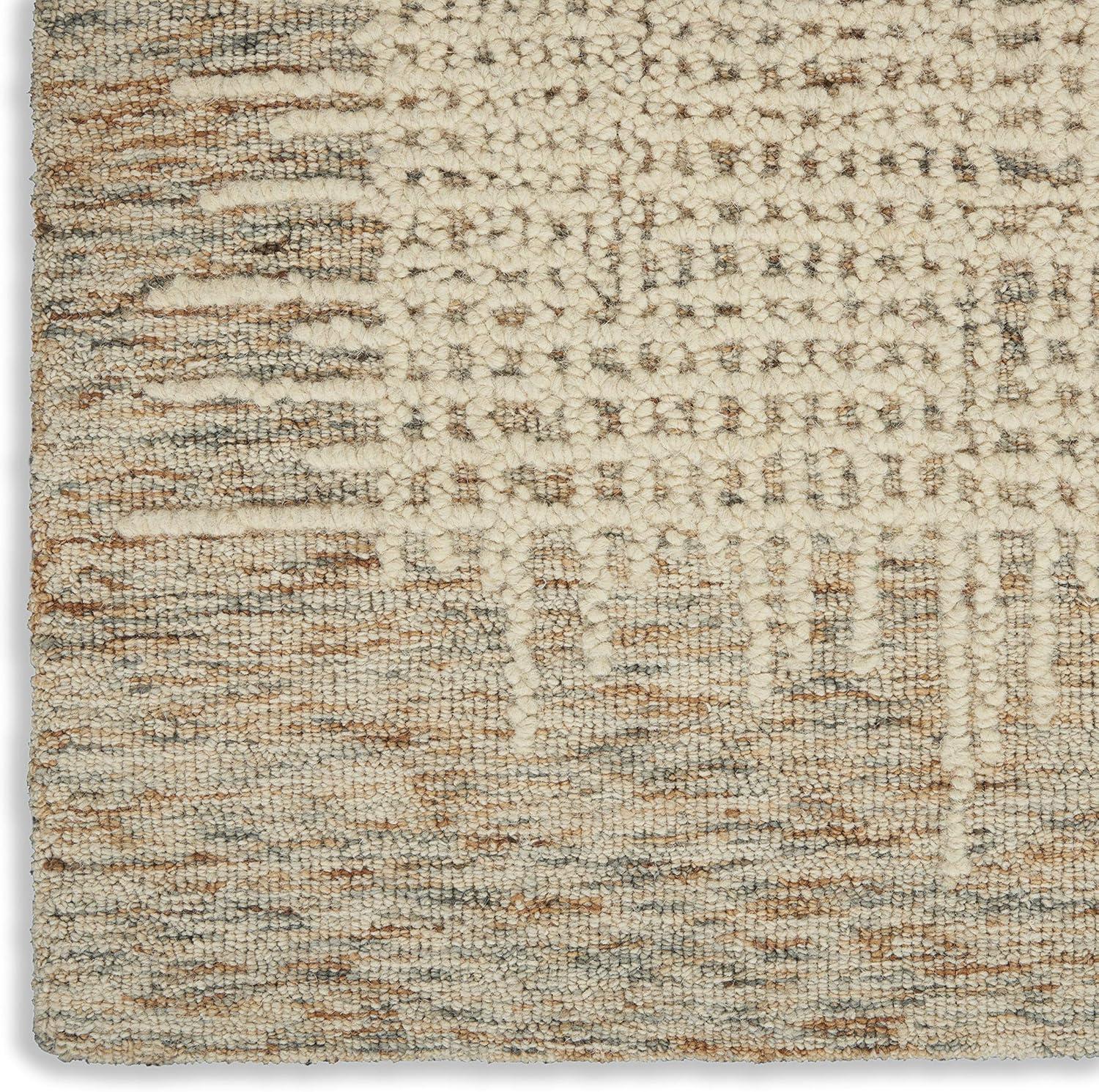 Nourison Vail Rustic Texture Indoor Area Rug Beige Multi 5'3" x 7'3"