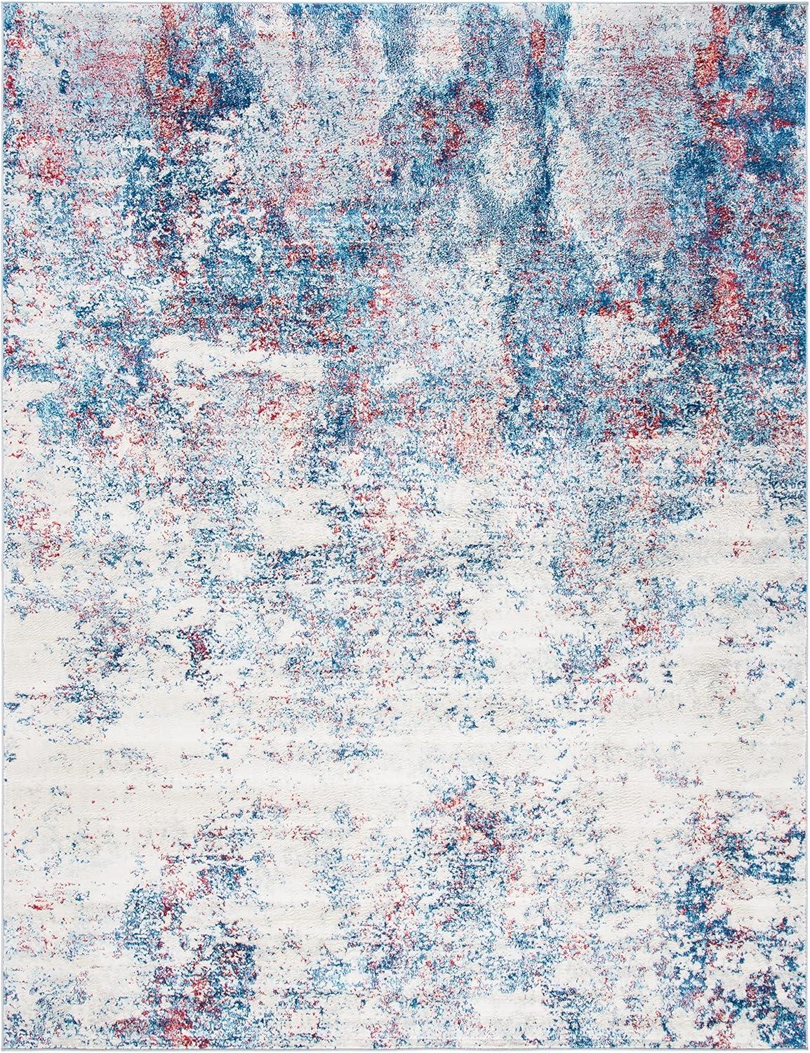 SAFAVIEH Brentwood Alaia Abstract Area Rug, 10' x 13', Navy/Red