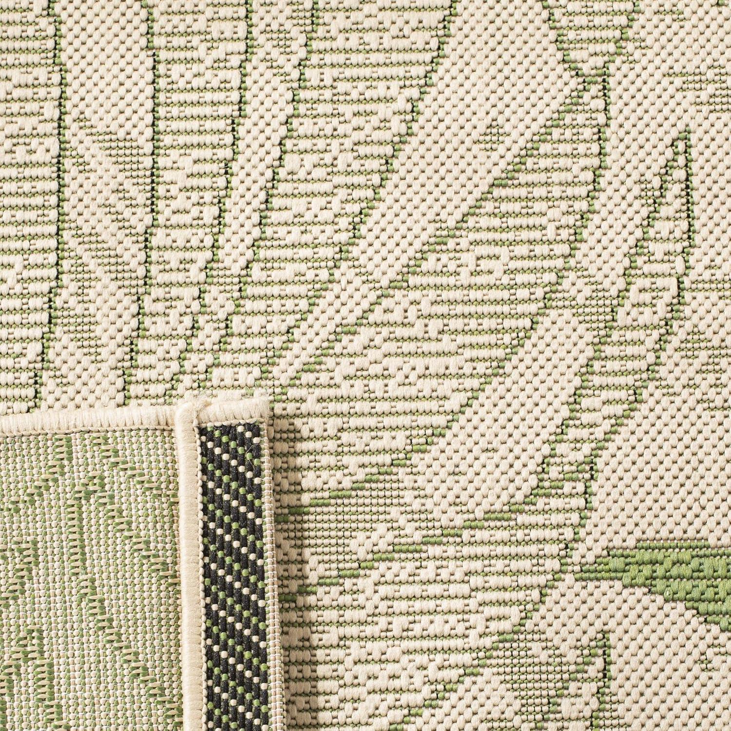 Courtyard CY7836 Power Loomed Indoor/Outdoor Runner Rug - Cream/Green - 2'3"x6'7" - Safavieh.