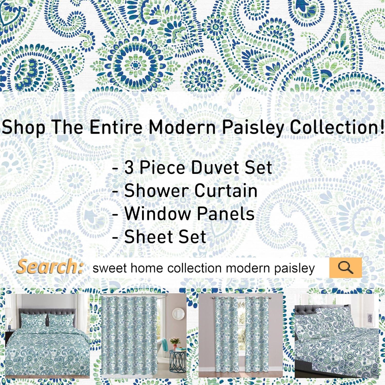 Modern Paisley 4 Piece Printed Sheet Set, Double Brushed Microfiber by Sweet Home Collection®