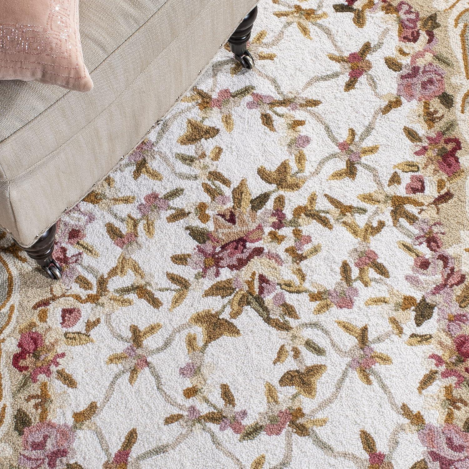 Chelsea HK73 Handmade Area Rug - 6'x9' - Ivory/Burgundy - Safavieh