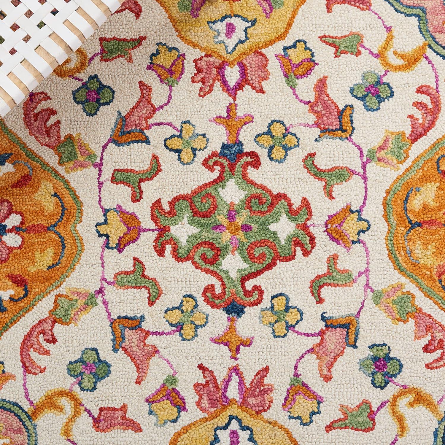 Blossom BLM456 Hand Tufted Runner Rug - Ivory/Multi - 2'3"x6' - Safavieh.
