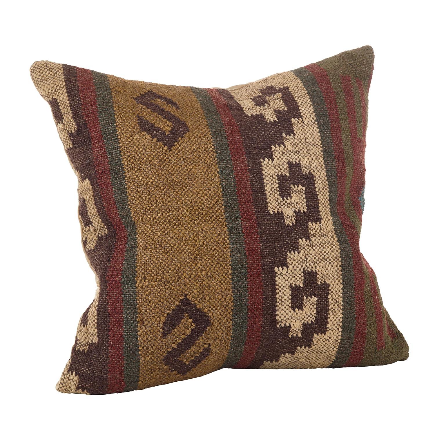 Saro Kilim Pillow Collection Wool Blend Pillow Insert
