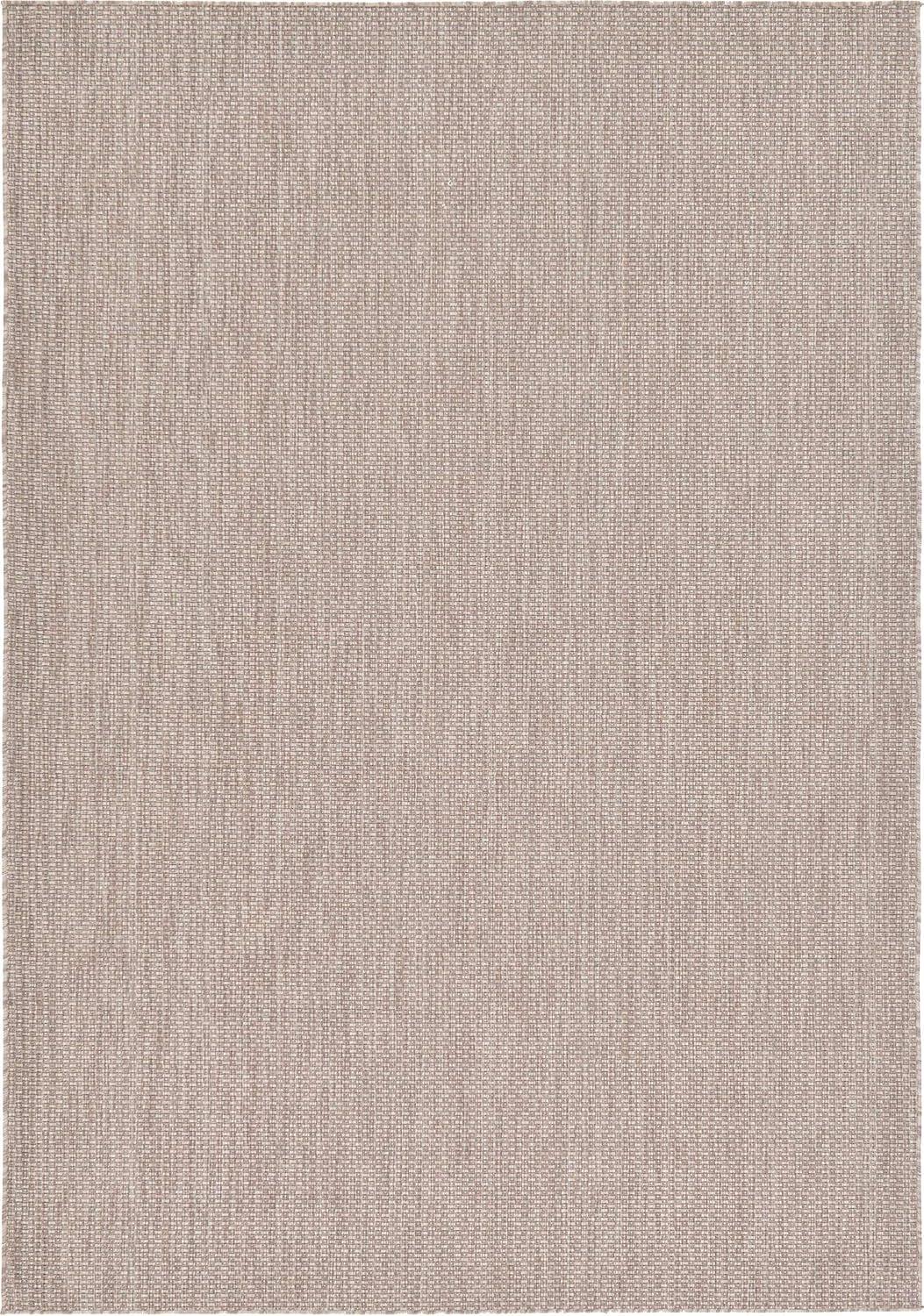 Beige 6' x 9' Rectangular Easy-Care Outdoor Rug