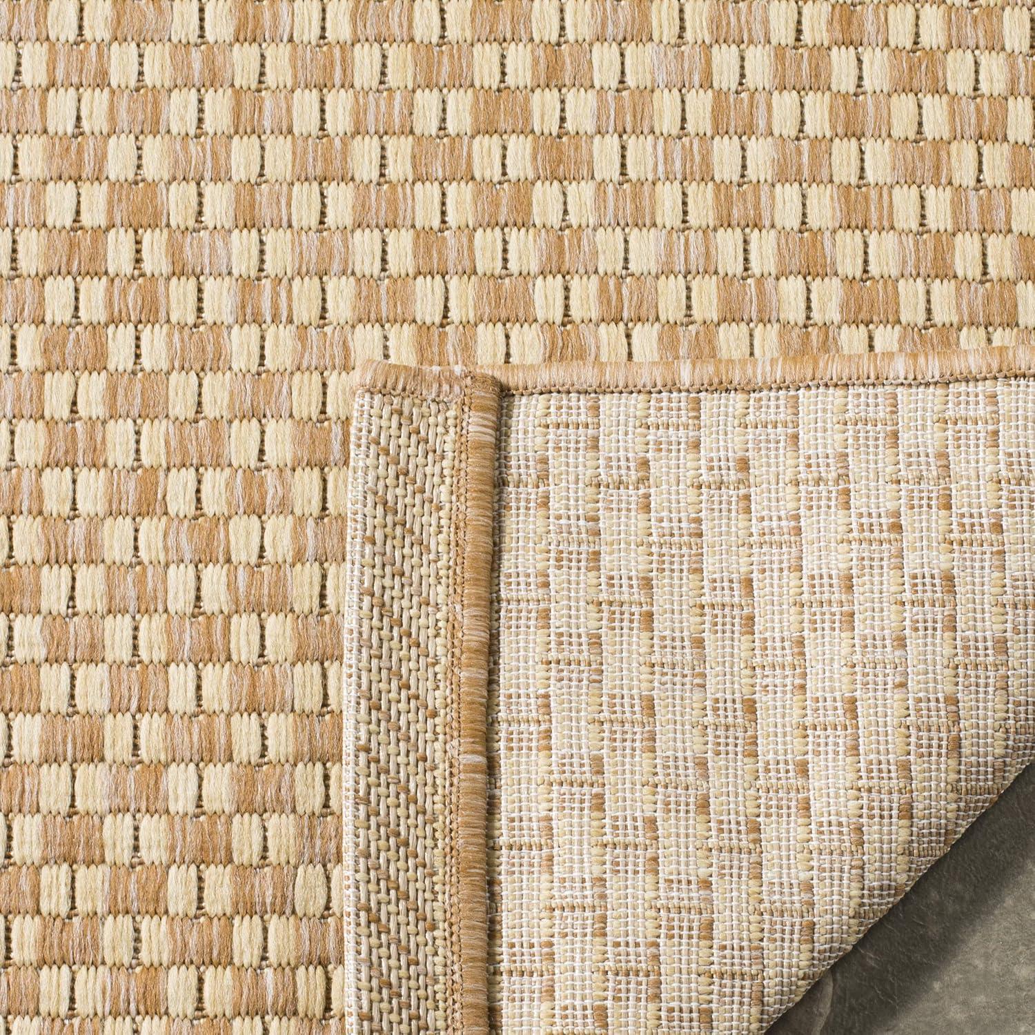 SAFAVIEH Courtyard Blair Geometric Indoor/Outdoor Area Rug, 2' x 3'7", Natural/Cream