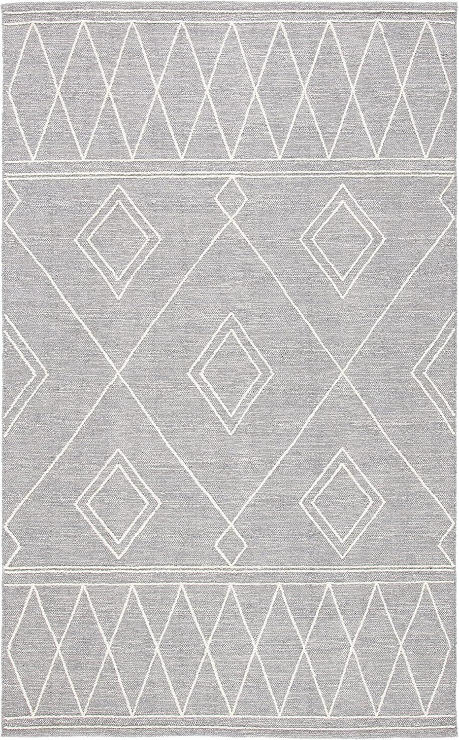 Steelside™ Holtby Southwestern Handmade Flatweave Gray/Ivory Area Rug