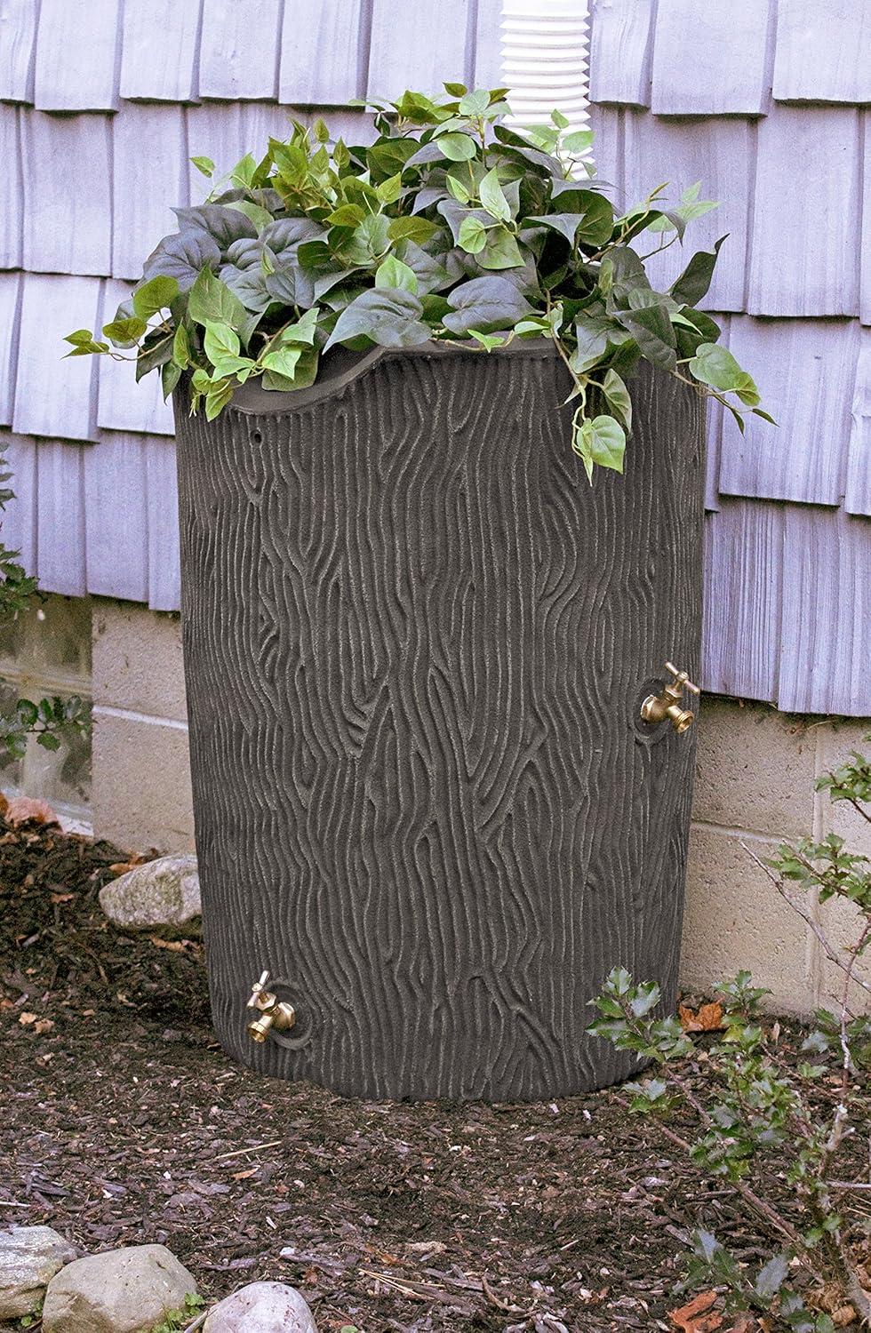 Good Ideas Good Ideas 50 Gallons Plastic Drainable Dual Overflow Planter Rain Barrel