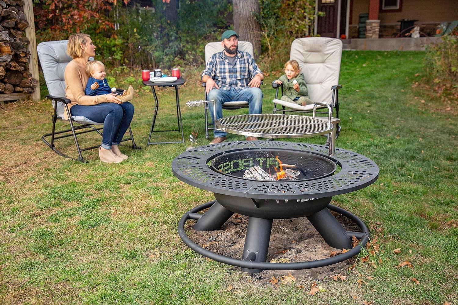Pit Boss 34.4'' H x 45.3'' W Wood Burning Outdoor Fire Pit