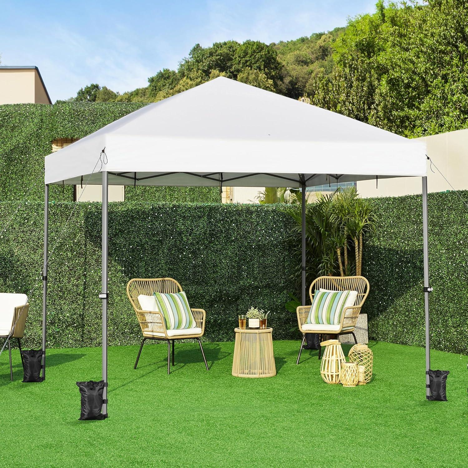 Renwick 12x12ft White Outdoor Pop-up Canopy with Steel Frame