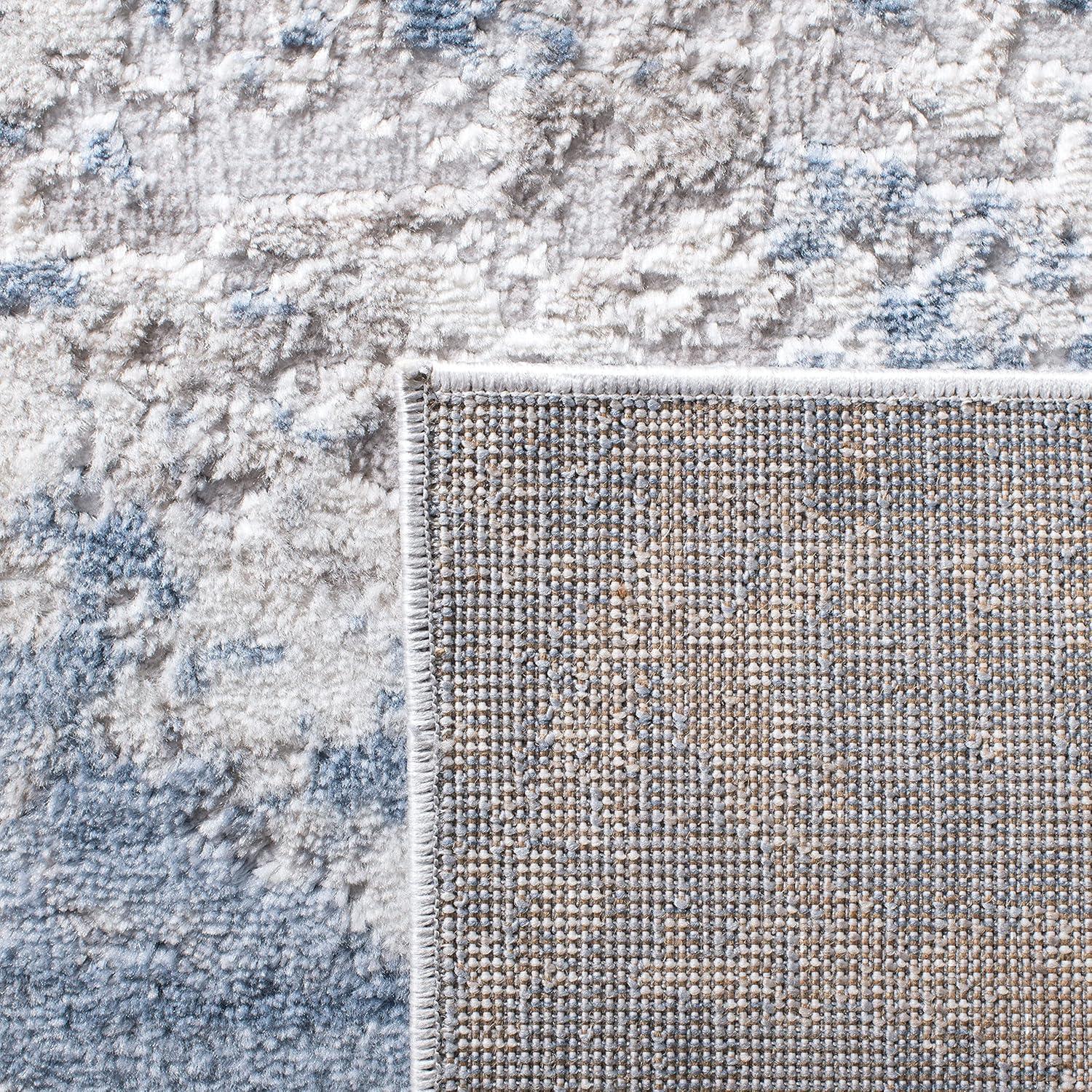 Amelia 700 ALA705 Machine Made Loomed Runner Rug - Grey/Blue - 2'-2" X 10' - Safavieh