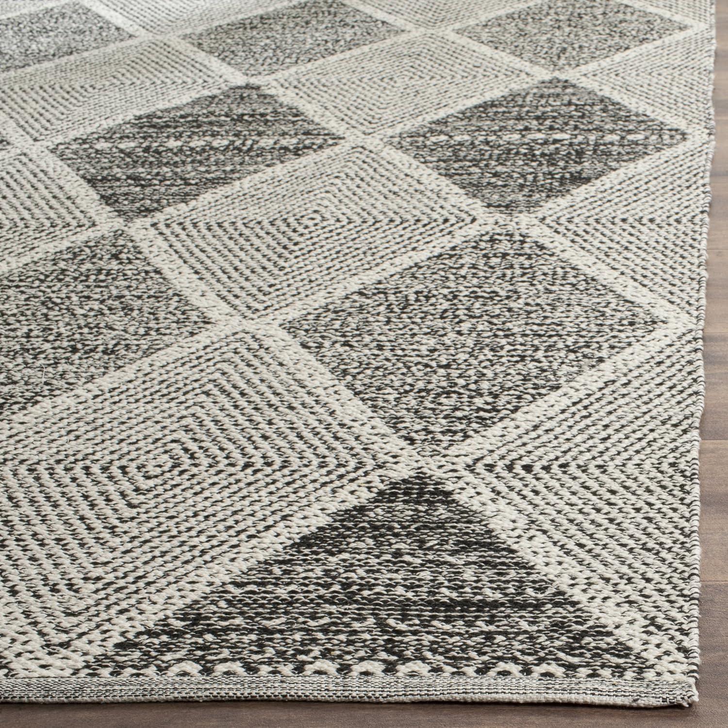 Montauk MTK822 Hand Woven Indoor Area Rug - Black - 4'x6' - Safavieh.