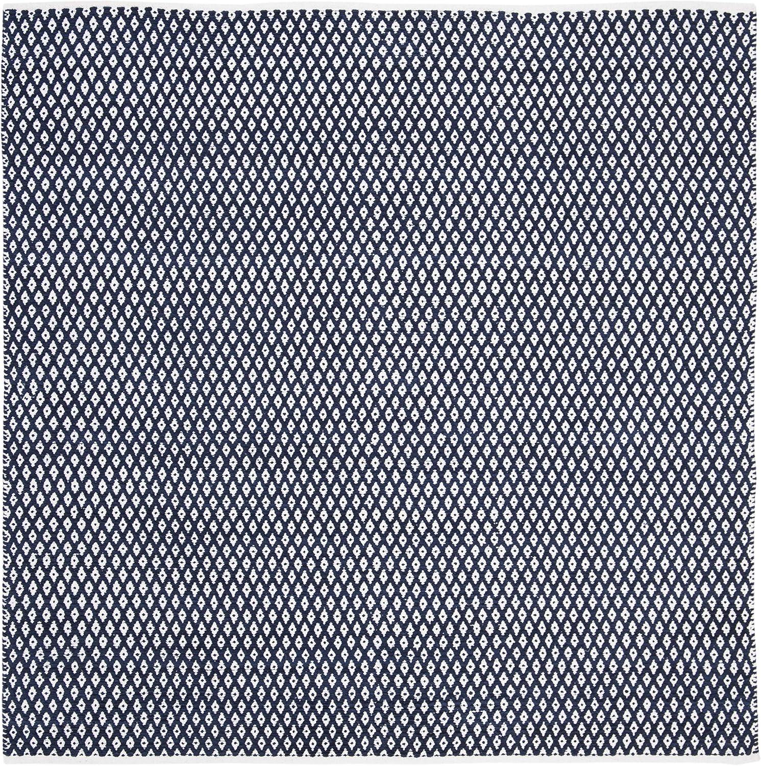 Boston BOS685 Power Loomed Area Rug - Navy - 6'x6' - Safavieh.