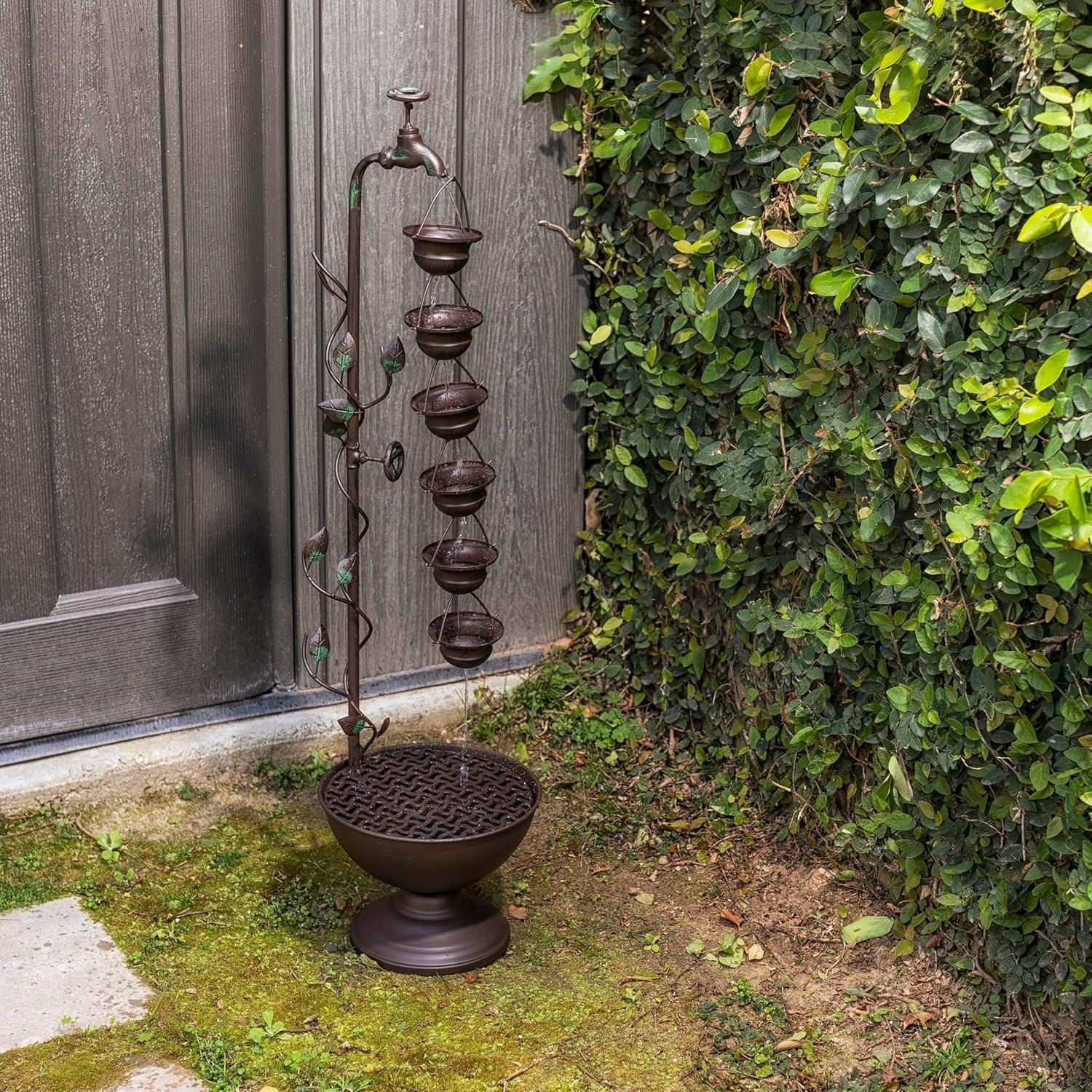 Gertrude Outdoor Metal Weather Resistant Floor Fountain