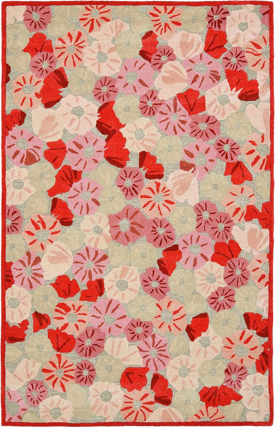 Floral Martha Stewart Hand Tufted 70% Wool And 30% Viscose Floral Rug