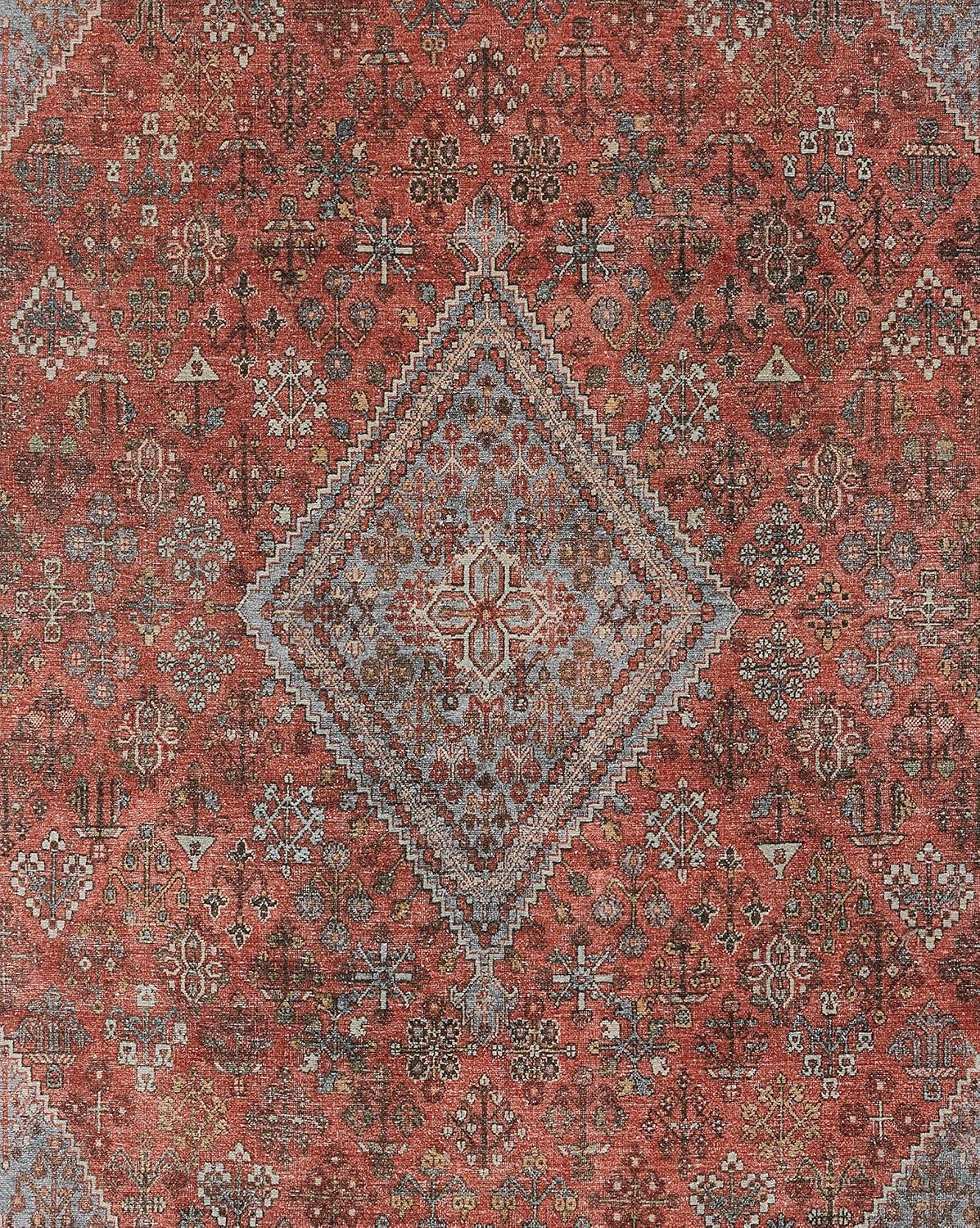 Momeni Afshar Polyester Area Rug, Copper, 3' X 5'