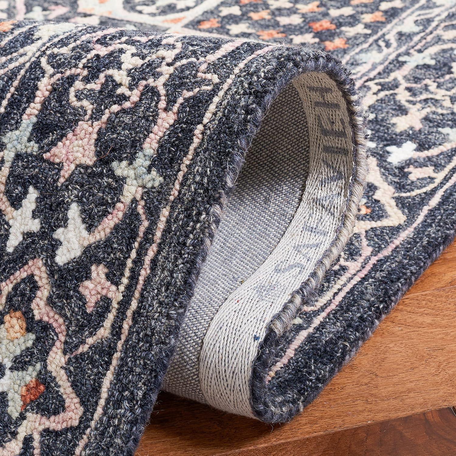 Aspen APN130 Hand Tufted Area Rug  - Black/Rust - 4'x6' - Safavieh.