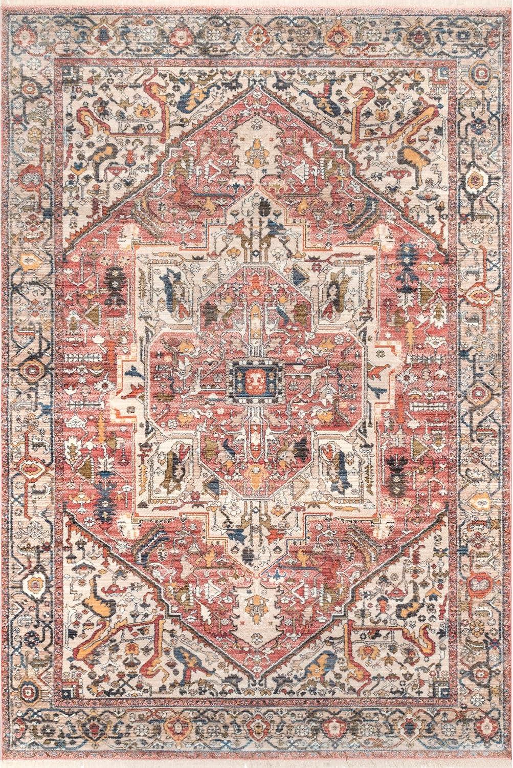 Nuloom Harriet Vintage Medallion Fringe Indoor Area Rug