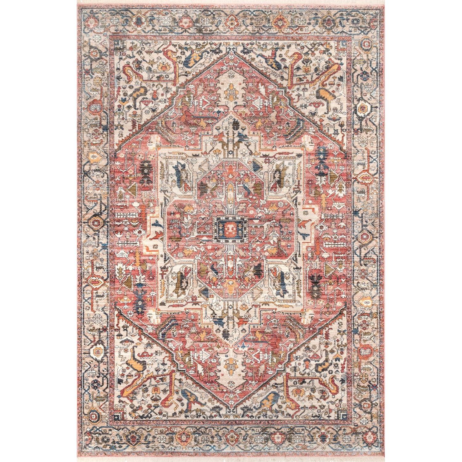 Nuloom Harriet Oriental/Persian 2x3 Accent Indoor Area Rug for Living Room Bedroom Dining Room Entryway Kitchen, Orange/Multicolor