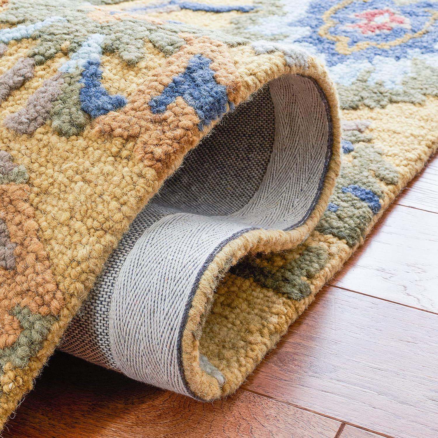 Blossom BLM402 Hand Tufted Runner Rug - Gold/Multi - 2'3"x12' - Safavieh.