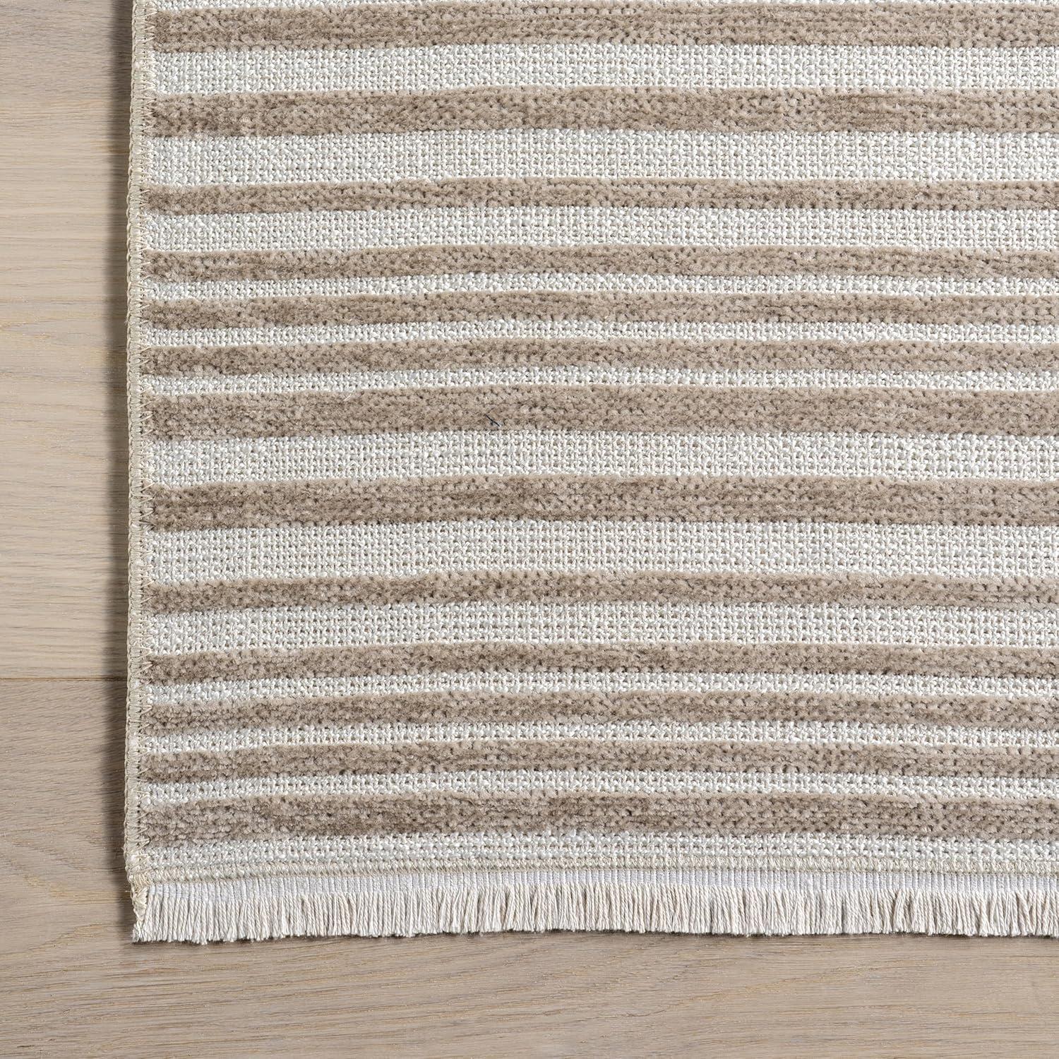 Nuloom Millicent Striped Reversible Machine Washable Indoor Area Rug