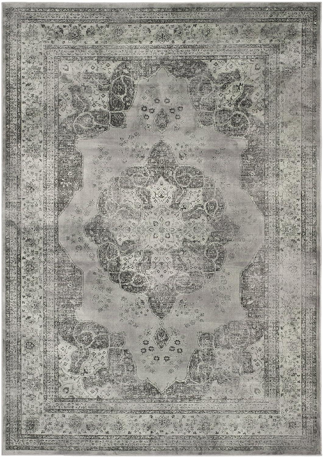 Vintage VTG158 Power Loomed Indoor Area Rug - Grey/Multi - 4'x5'7" - Safavieh.