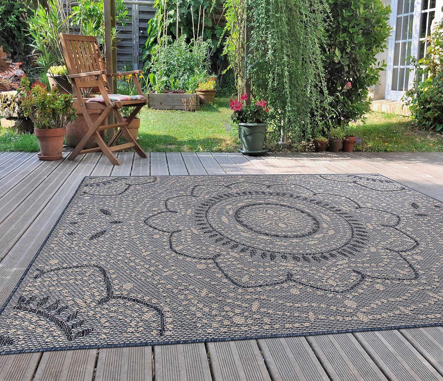 World Rug Gallery Portia Oriental Medallion Indoor/Outdoor Area Rug