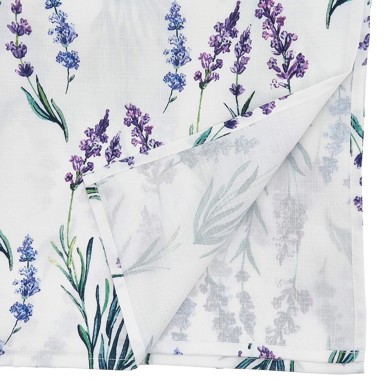 Saro Lifestyle Chic Tablecloth With Lavender Design, 65"x104", Multicolored