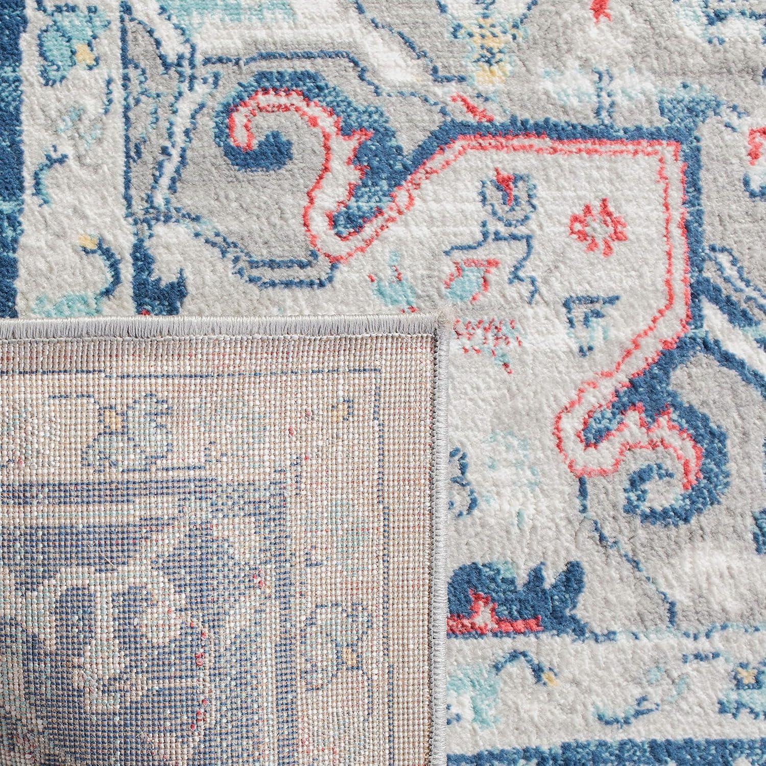 Brentwood BNT811 Power Loomed Area Rug - Light Grey/Blue - 8'x10' - Safavieh.