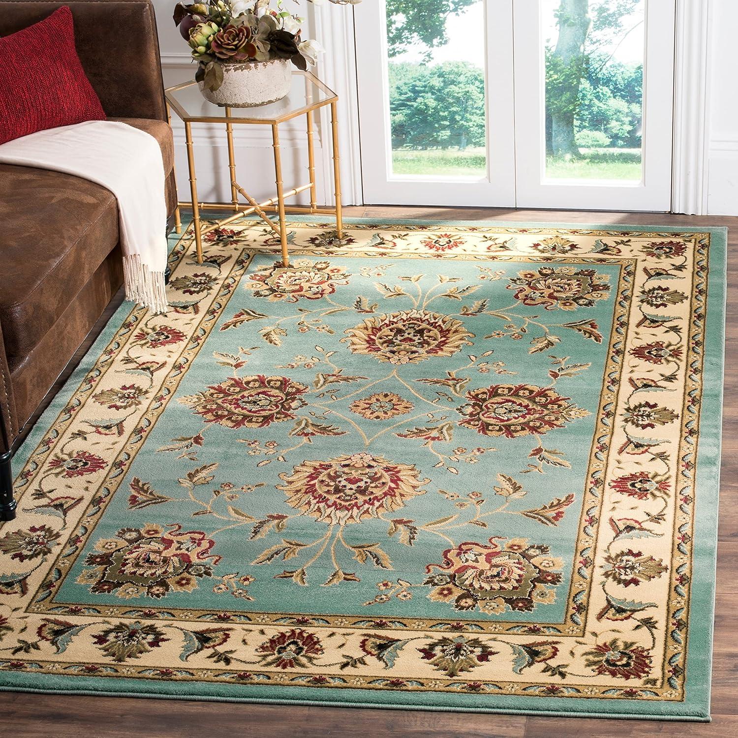 Lyndhurst LNH555 Power Loomed Area Rug - Blue/Ivory - 5'3"x7'6" - Safavieh